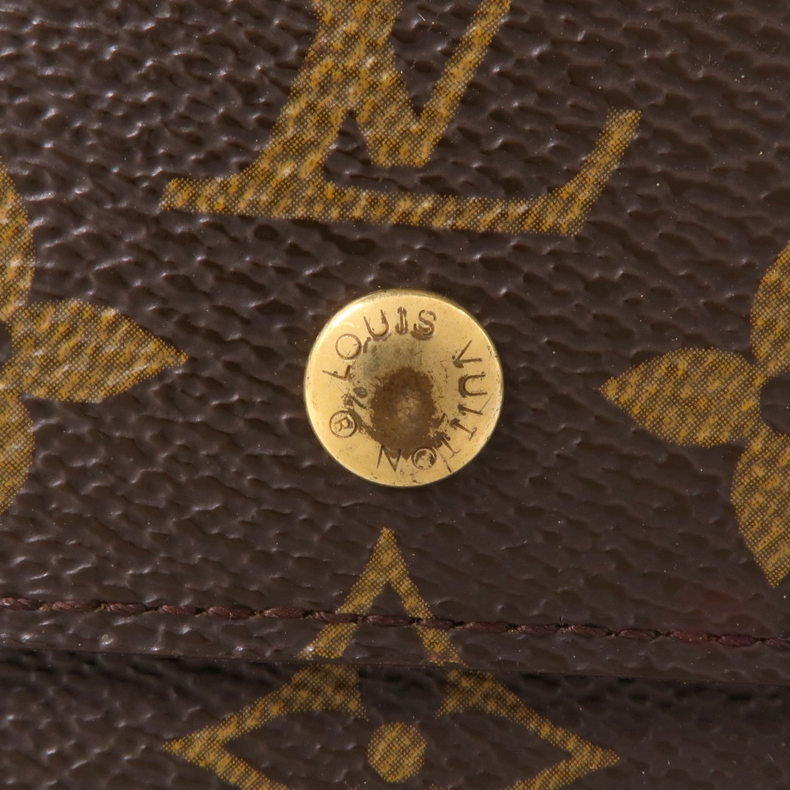 LOUIS VUITTON 【激減優惠】Monogram Porte Monnaie Billet Carte Credit Wallet金扣錢包