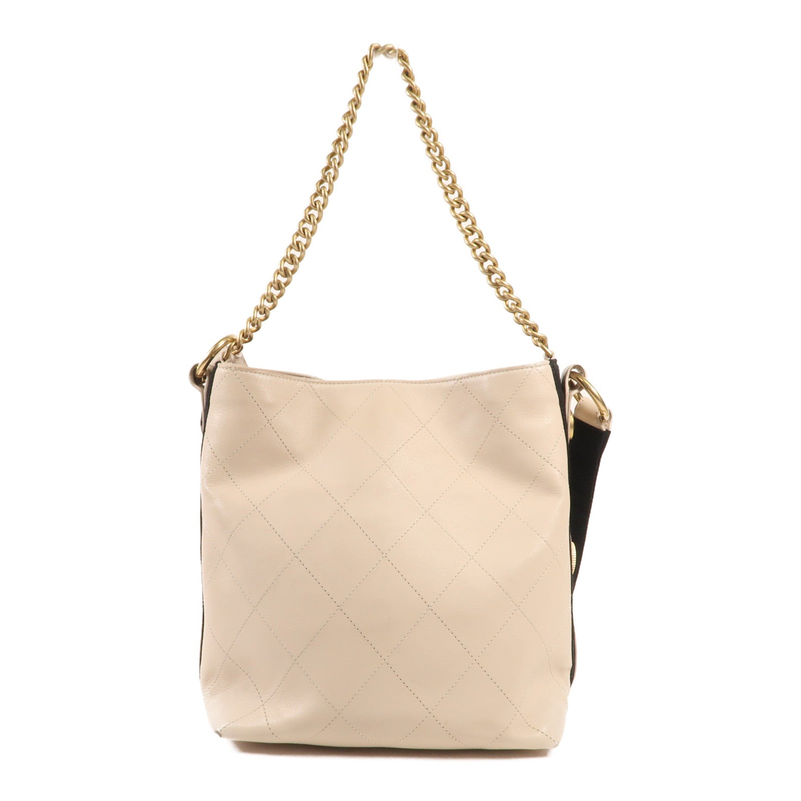 CHANEL 牛皮皮革Shoulder Bag金扣鏈帶肩背袋