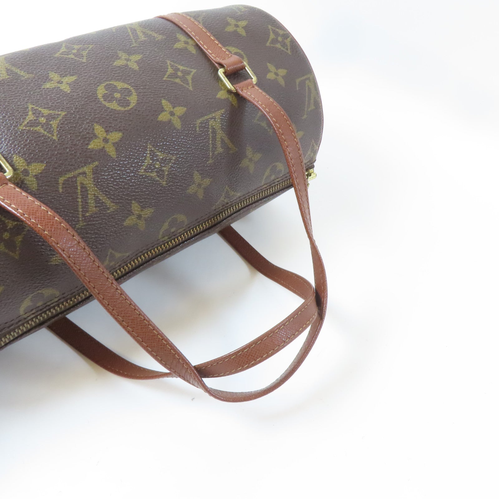 LOUIS VUITTON Monogram Papillon PM金扣肩背袋啡色