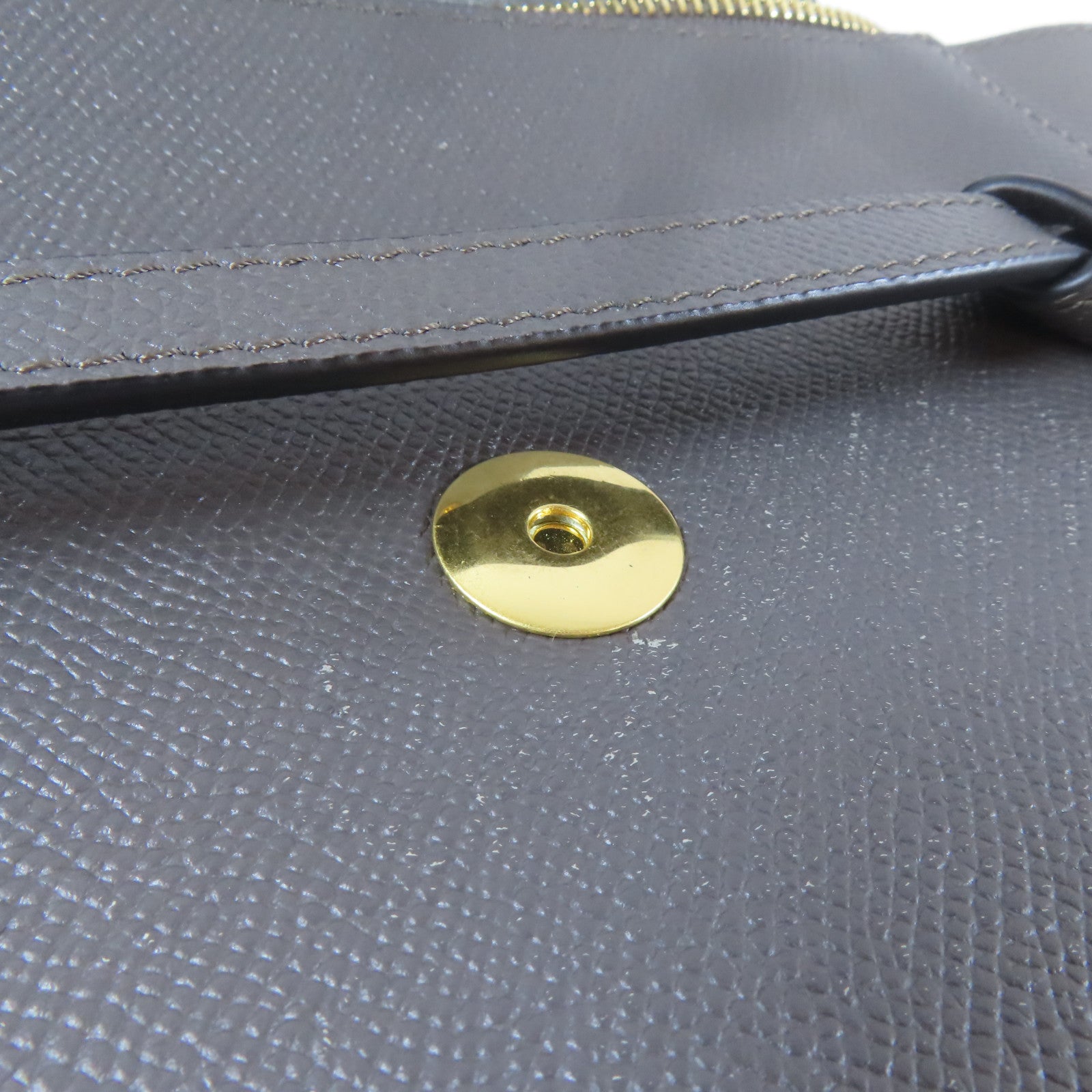 CELINE 牛皮皮革Nano Belt Bag金扣手挽肩背兩用袋灰色
