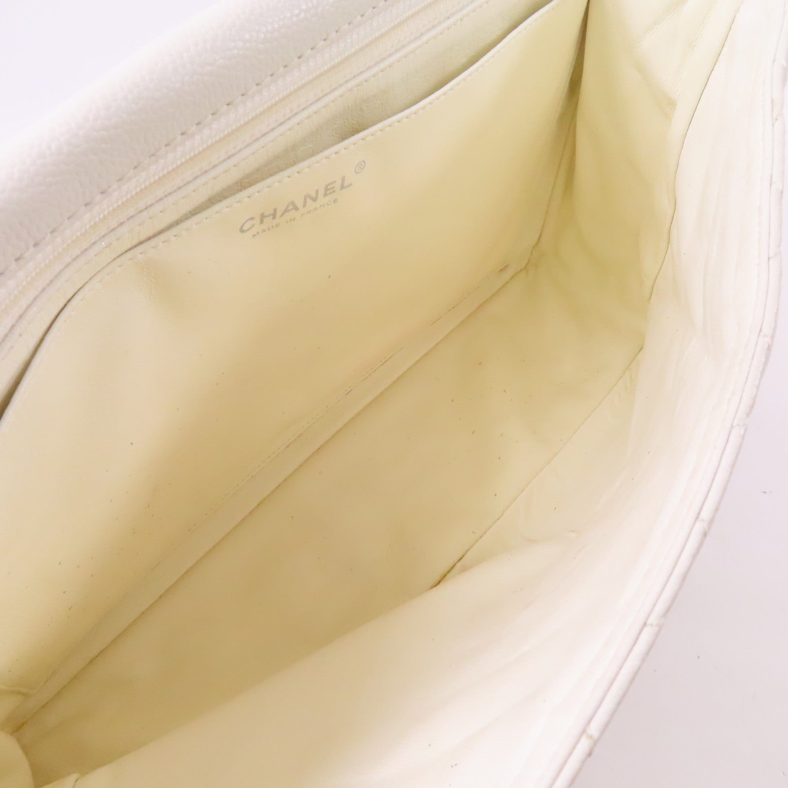 CHANEL 牛皮皮革Chain Shoulder銀扣鏈帶肩背袋