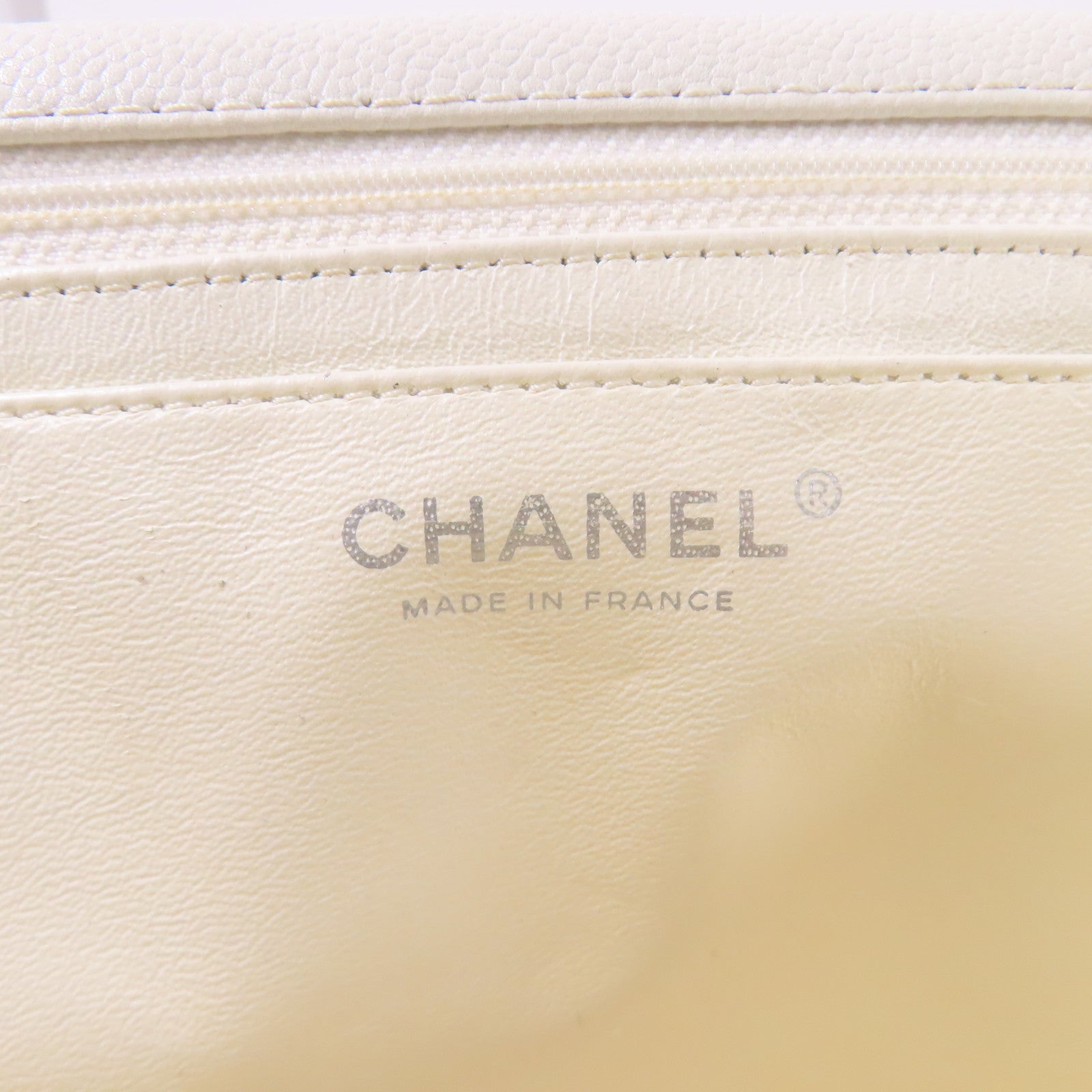 CHANEL 牛皮皮革Chain Shoulder銀扣鏈帶肩背袋