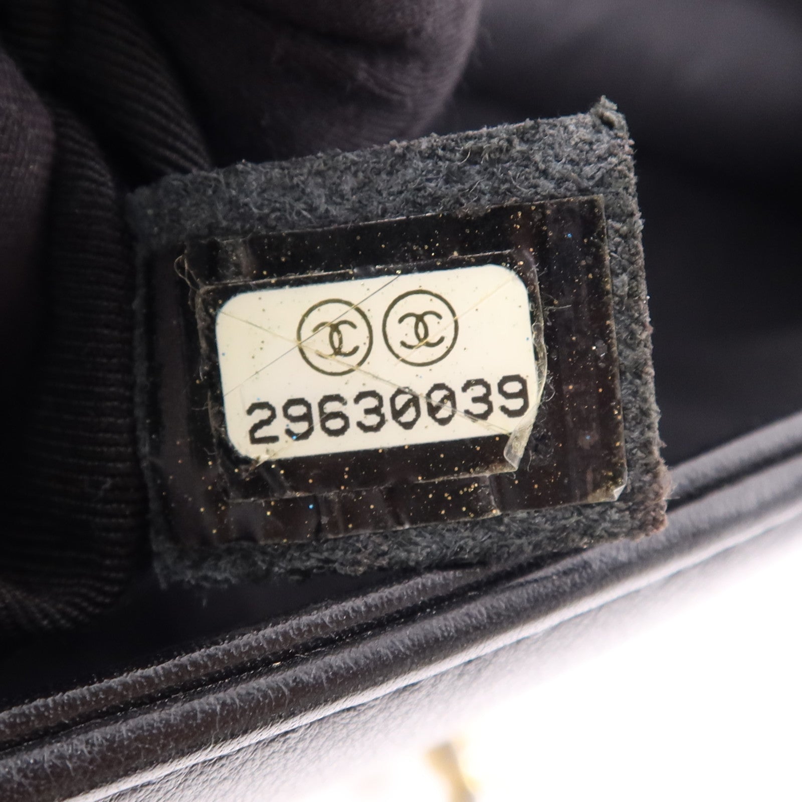 CHANEL 羊皮皮革Boy 25金扣鏈帶肩背袋