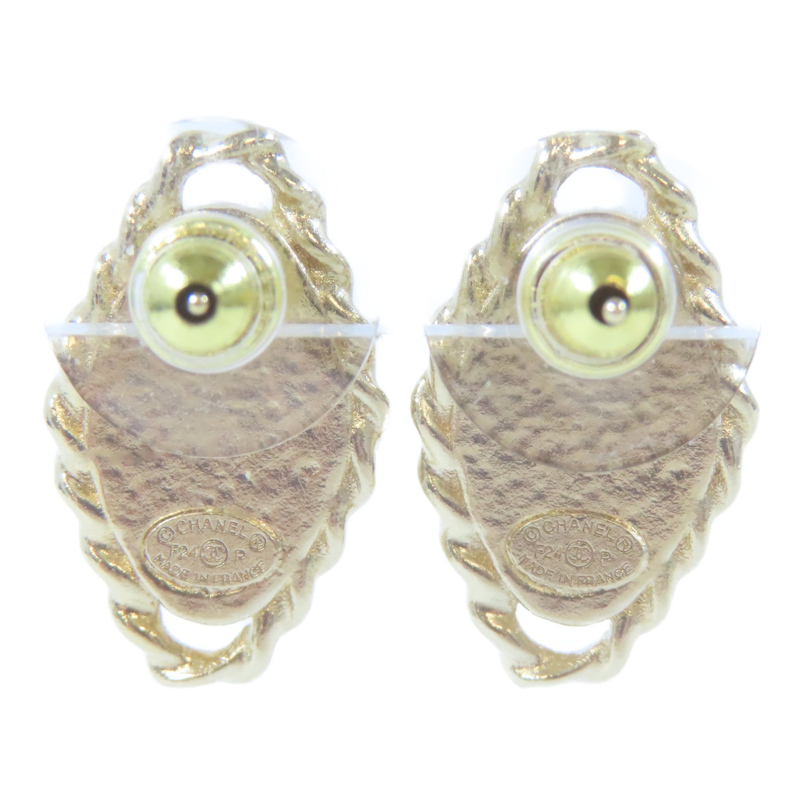 CHANEL 金屬Earrings耳環黑色/金色