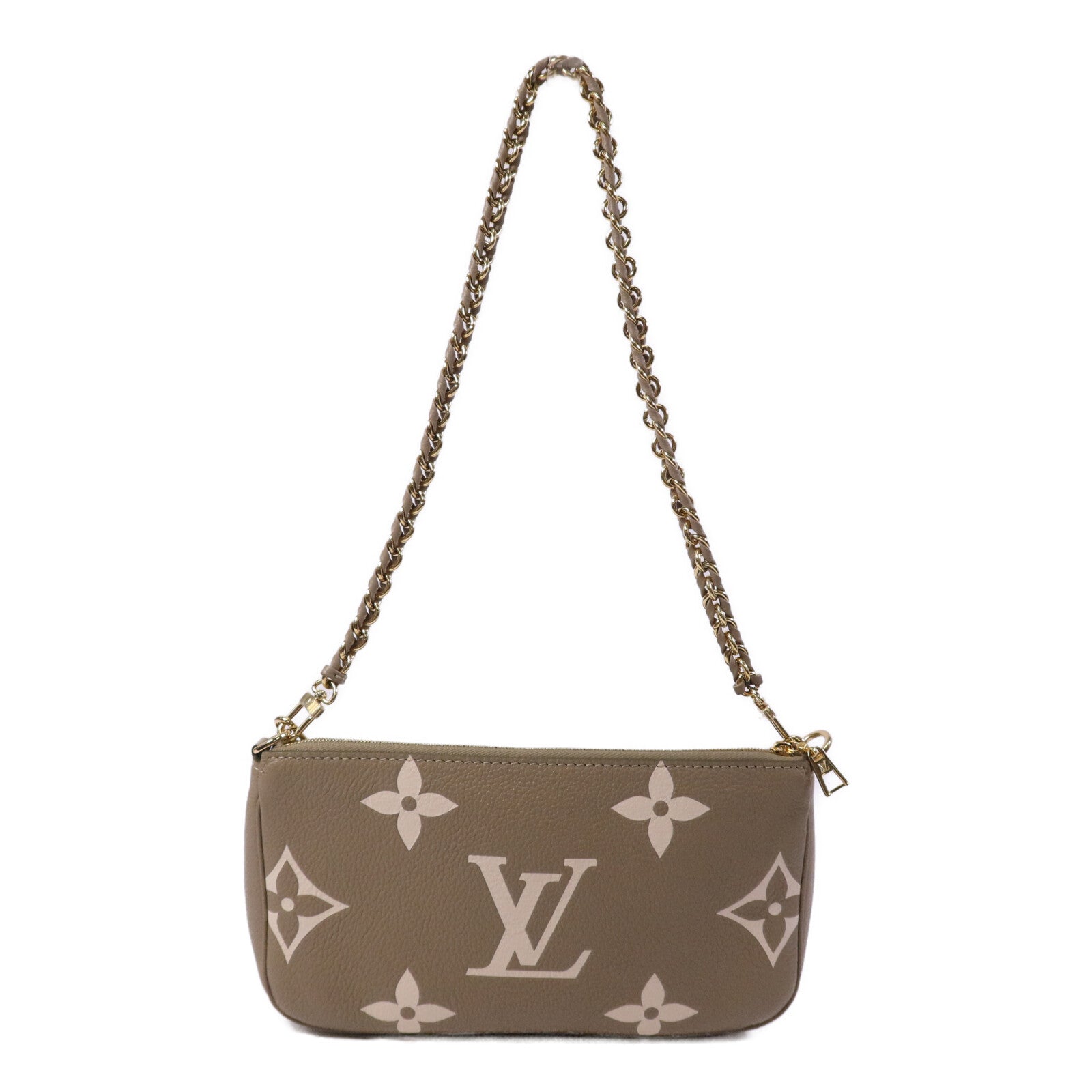 LOUIS VUITTON Monogram Empreinte Multi Pochette Accessoires金扣手挽肩背兩用袋