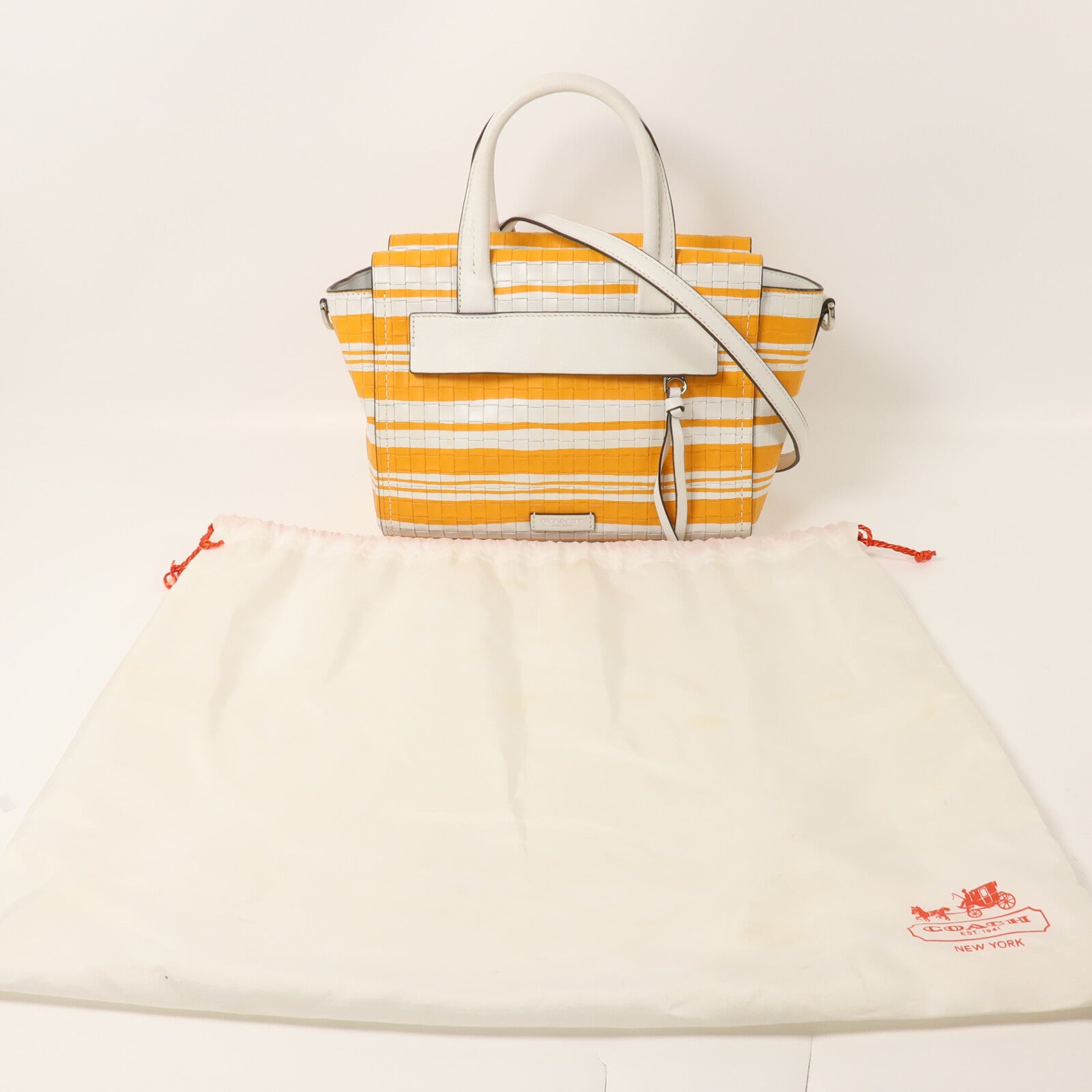COACH 牛皮皮革2 Way Shoulder手挽肩背兩用袋