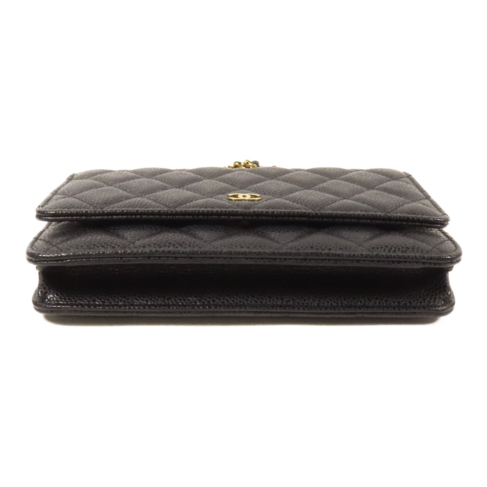 CHANEL 牛皮皮革WOC Wallet On Chain金扣鏈帶肩背袋