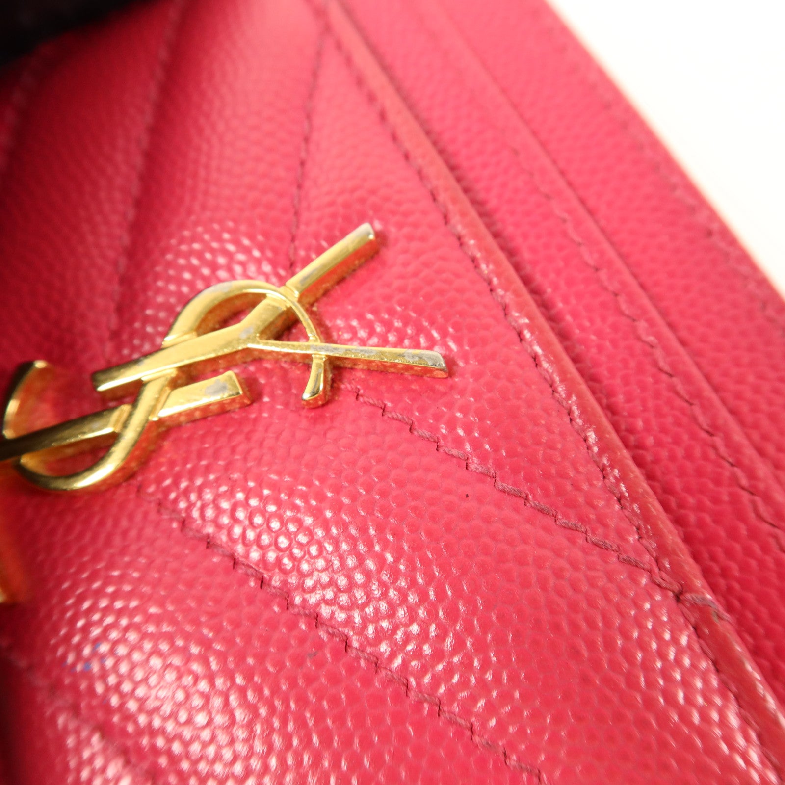 SAINT LAURENT 牛皮皮革Card Case金扣卡片套