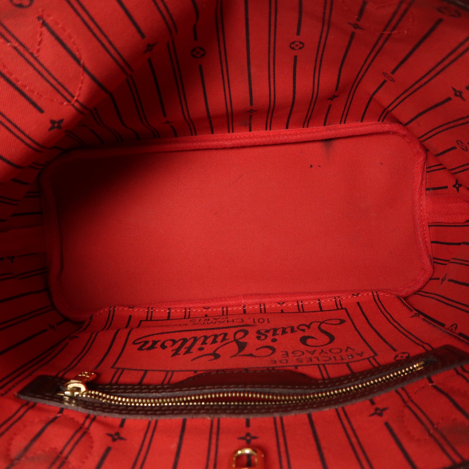 LOUIS VUITTON Damier Ebene Neverfull PM金扣手挽袋
