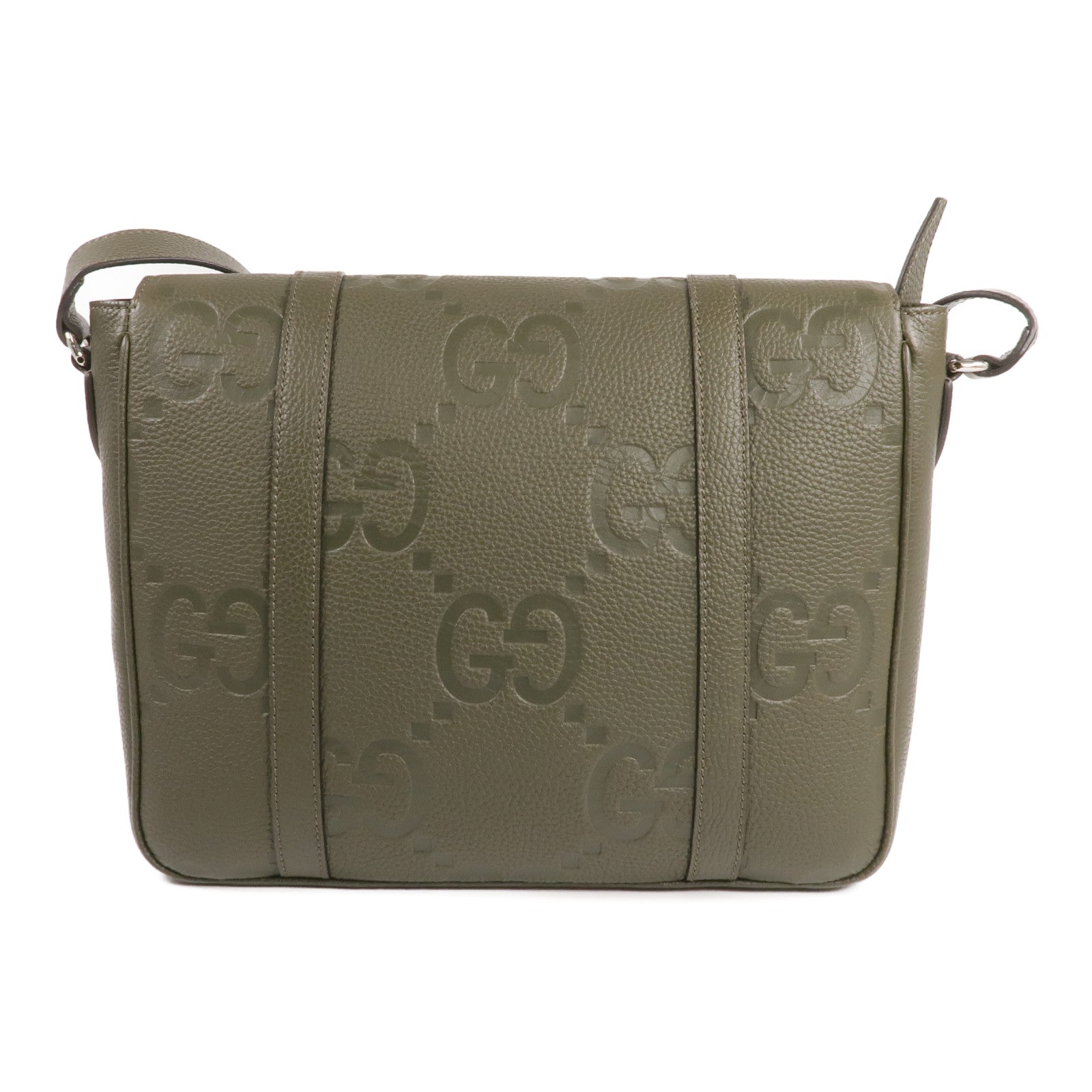 GUCCI 【激減優惠】牛皮皮革Jumbo GG Medium Messenger Bag銀扣肩背袋