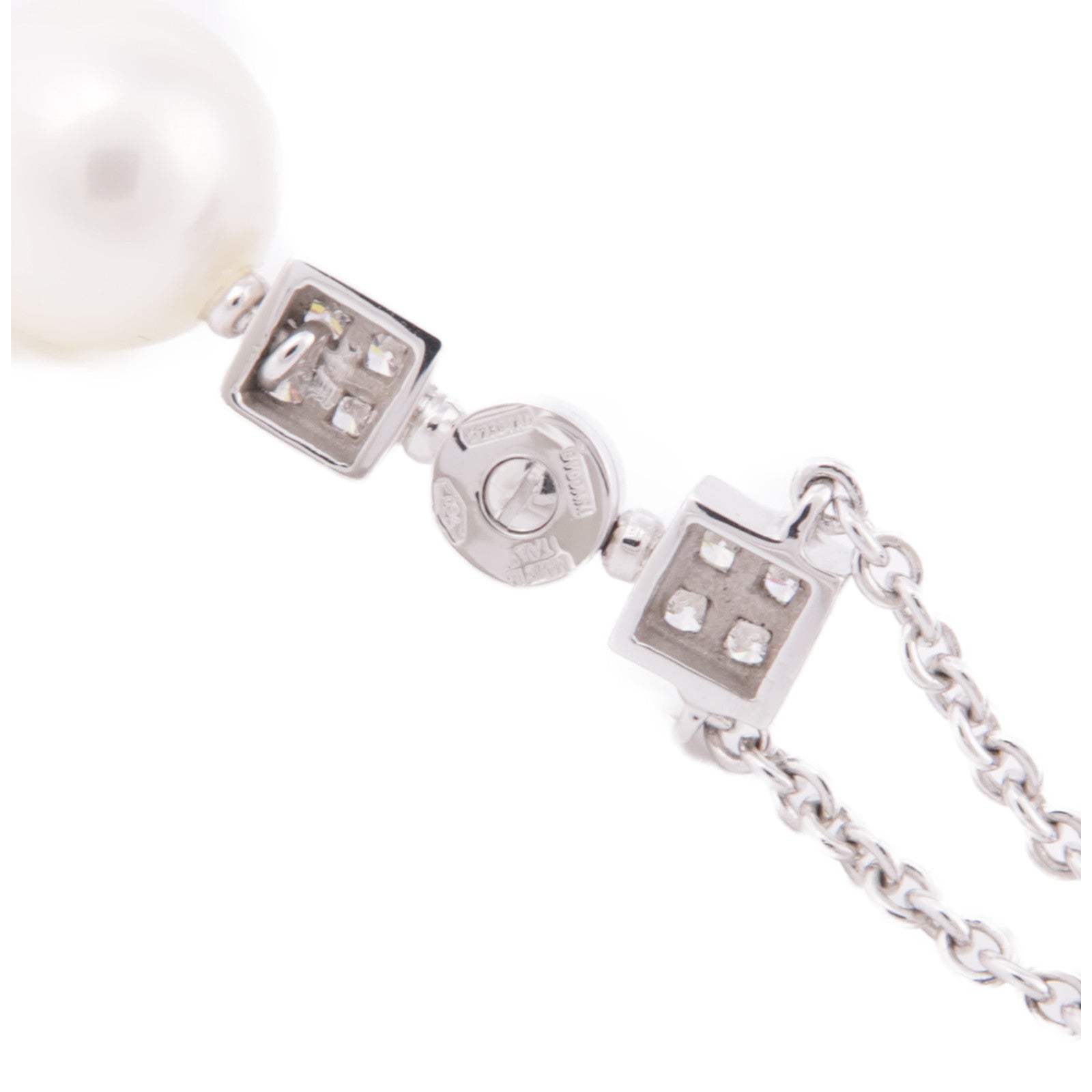 BVLGARI 【激減優惠】18K白金Lucea Diamond Pearl Necklace珍珠/鑽石項鍊