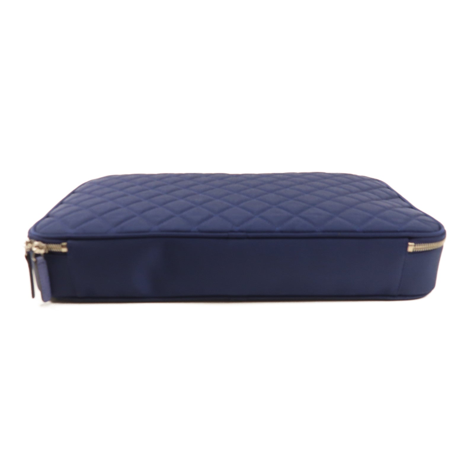 CHANEL CC SHW Laptop Bag Nylon Blue