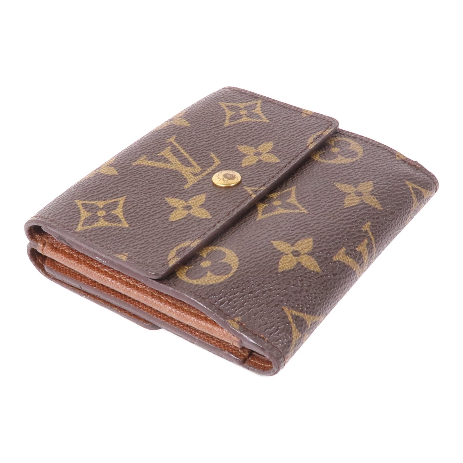 LOUIS VUITTON 【激減優惠】Monogram Porte Monnaie Billet Carte Credit Wallet金扣錢包