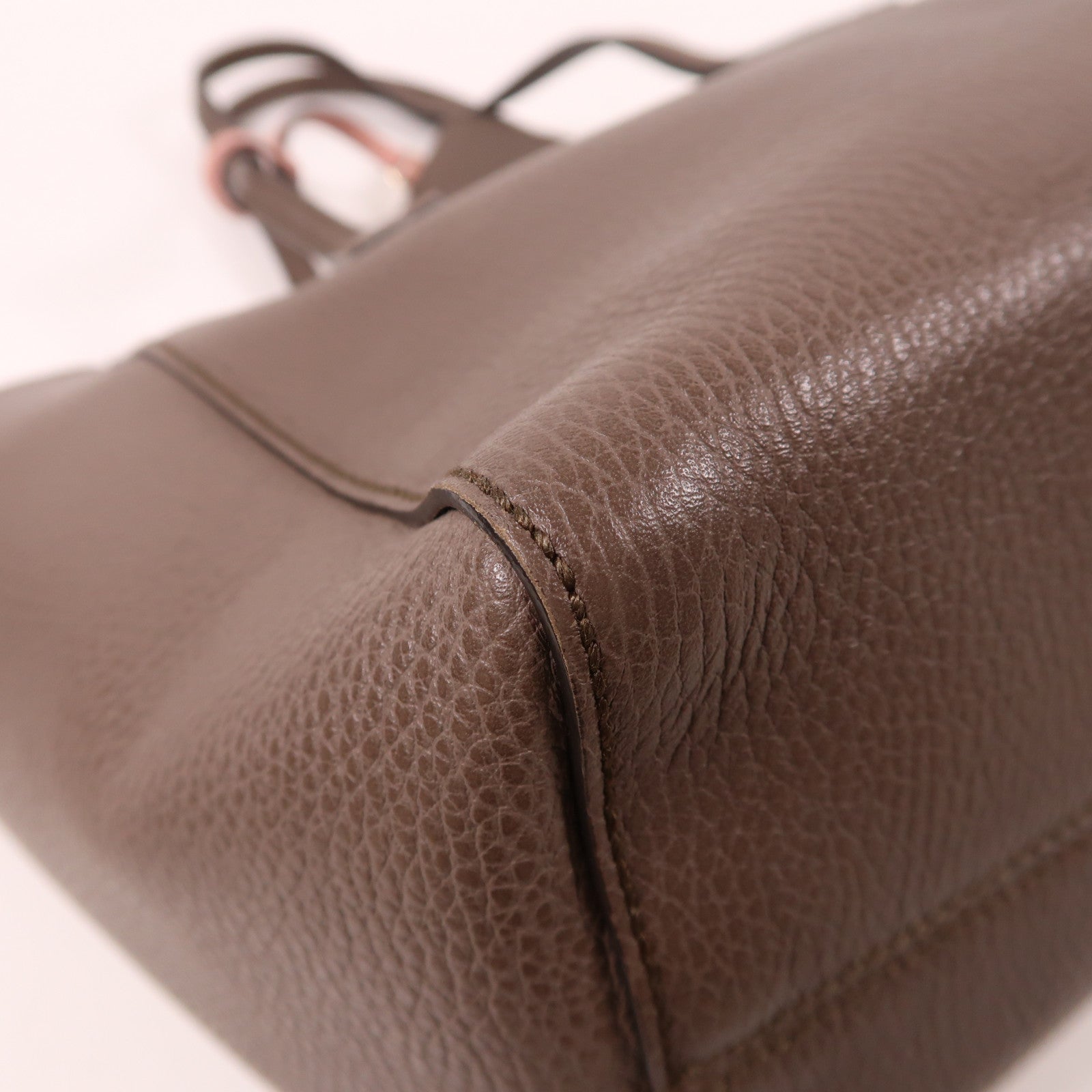 GUCCI 牛皮皮革Shoulder Bag金扣肩背袋卡其色/粉紅色
