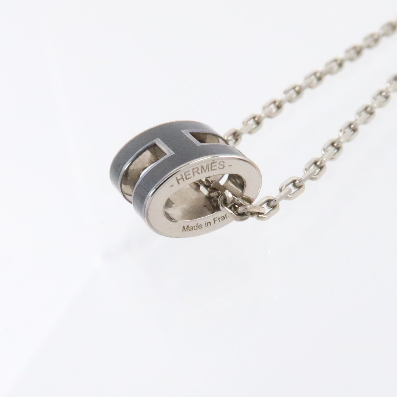 HERMES 金屬/琺瑯Mini Pop H Necklace項鏈