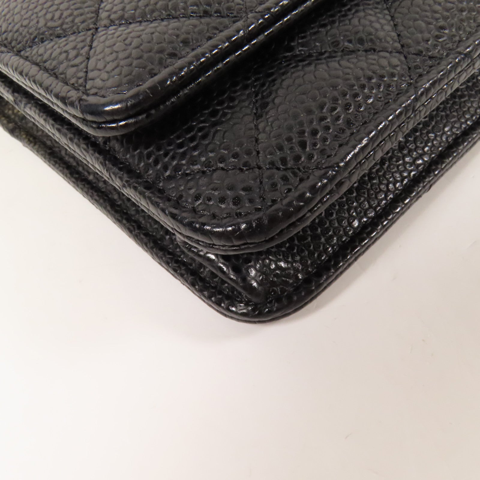 CHANEL 牛皮皮革WOC Wallet On Chain金扣鏈帶肩背袋