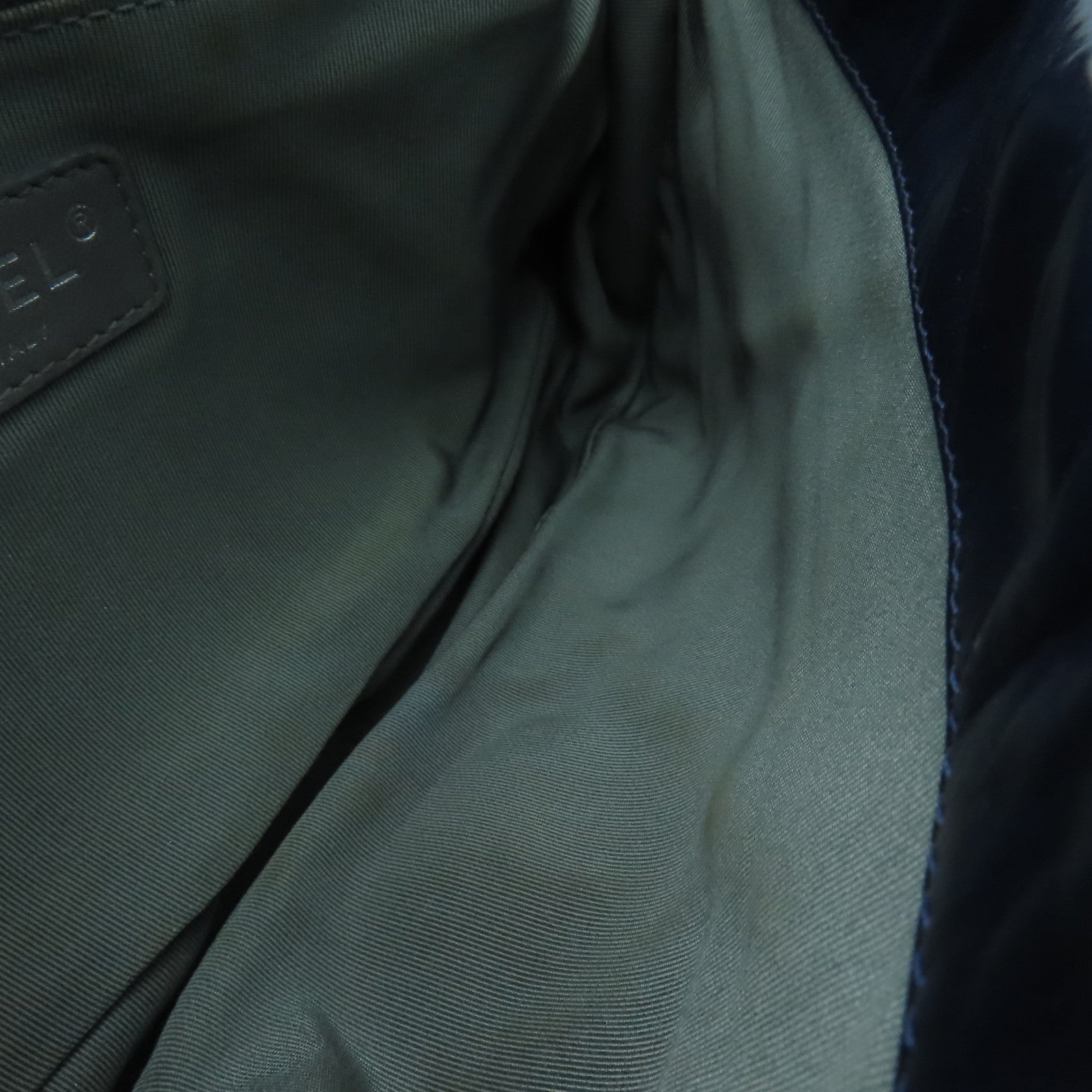 CHANEL 菱格牛皮皮革Ultra Stitch Flap Bag銀扣肩背袋藍色