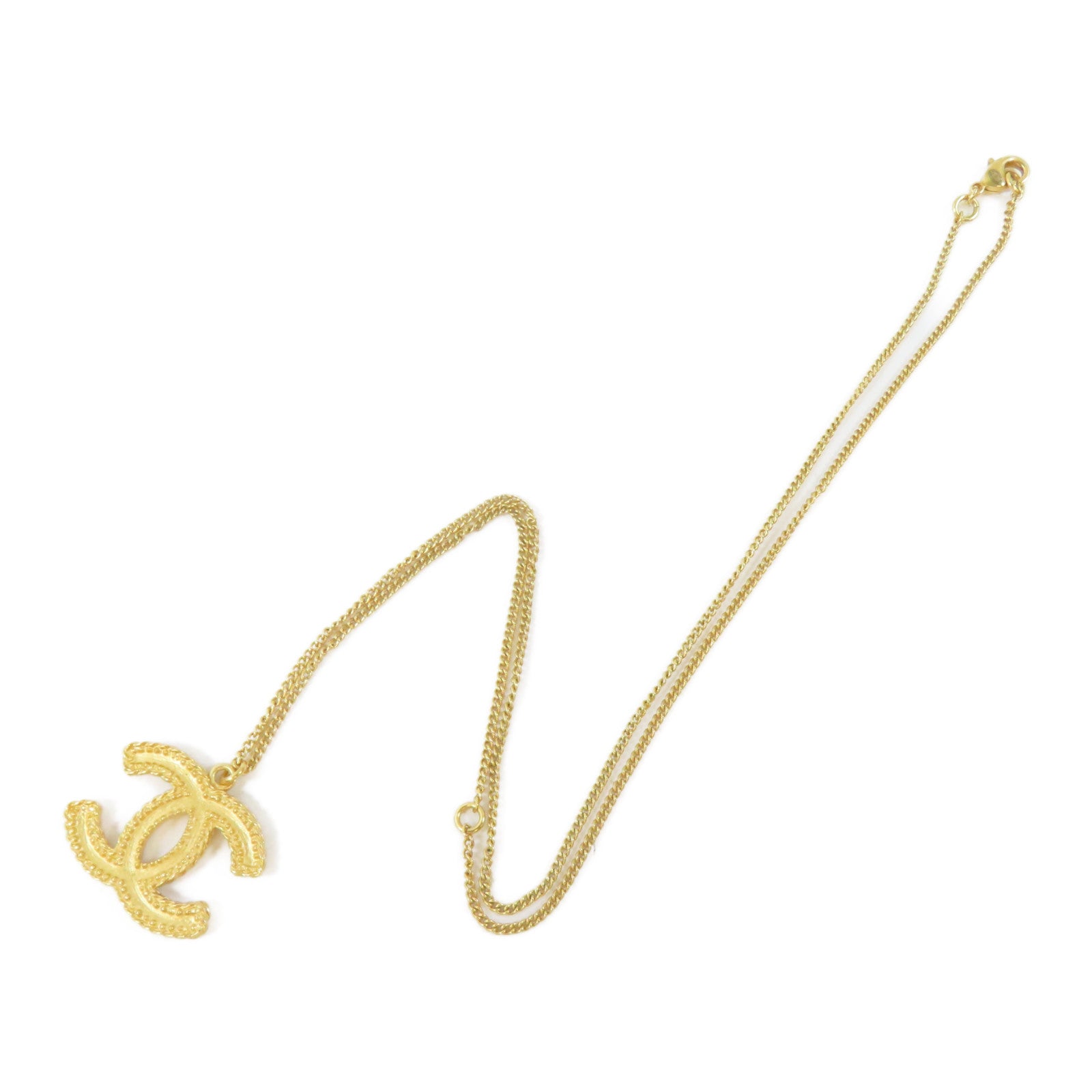 CHANEL 金屬Colink Necklace項鍊金色#60cm