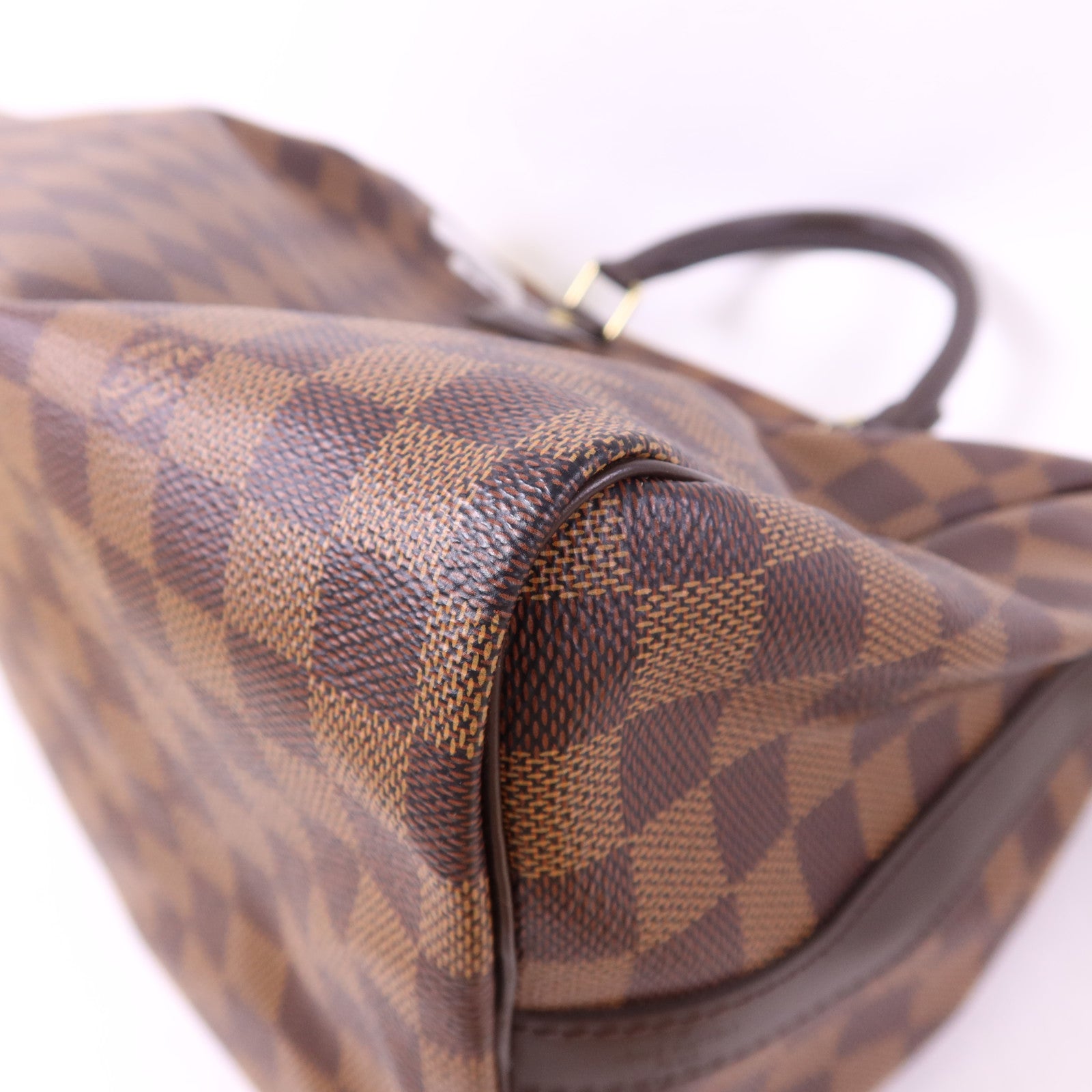 LOUIS VUITTON Damier Speedy Bandouliere 30金扣手挽肩背兩用袋棕色