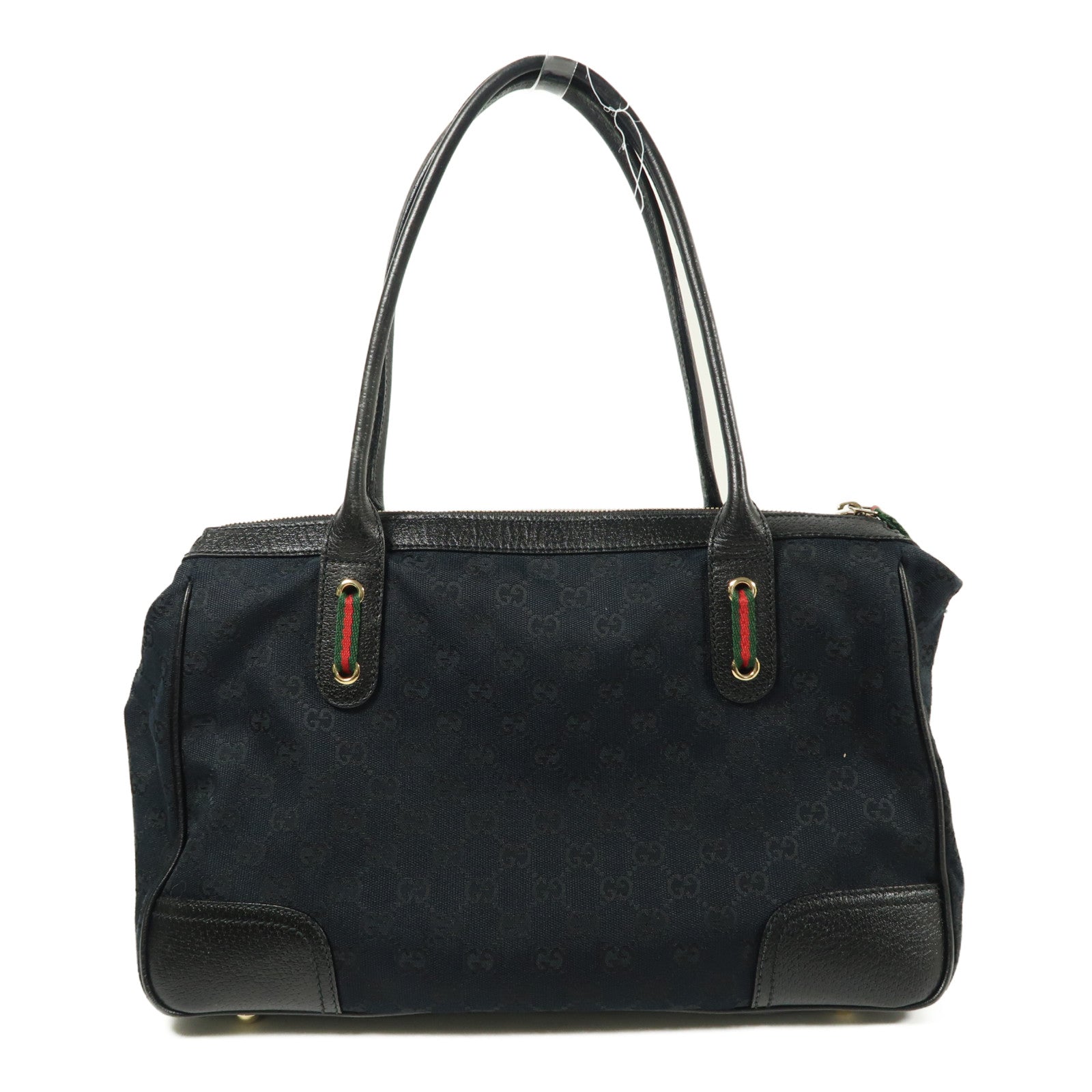 GUCCI 帆布/皮革Shoulder Bag金扣肩背袋