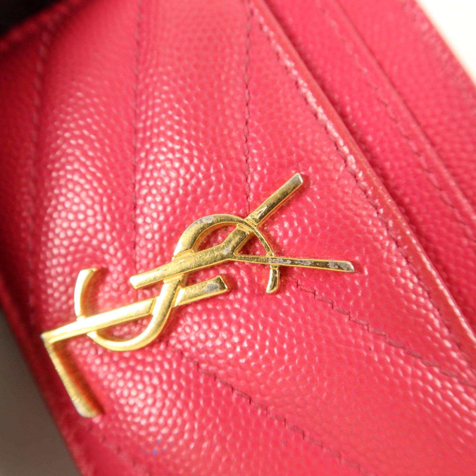 SAINT LAURENT 牛皮皮革Card Case金扣卡片套