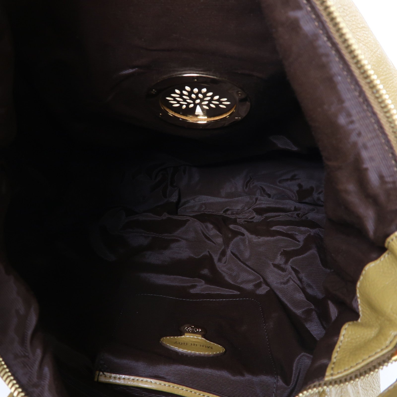 MULBERRY 【激減優惠】牛皮皮革Daria Hobo金扣肩背袋綠色