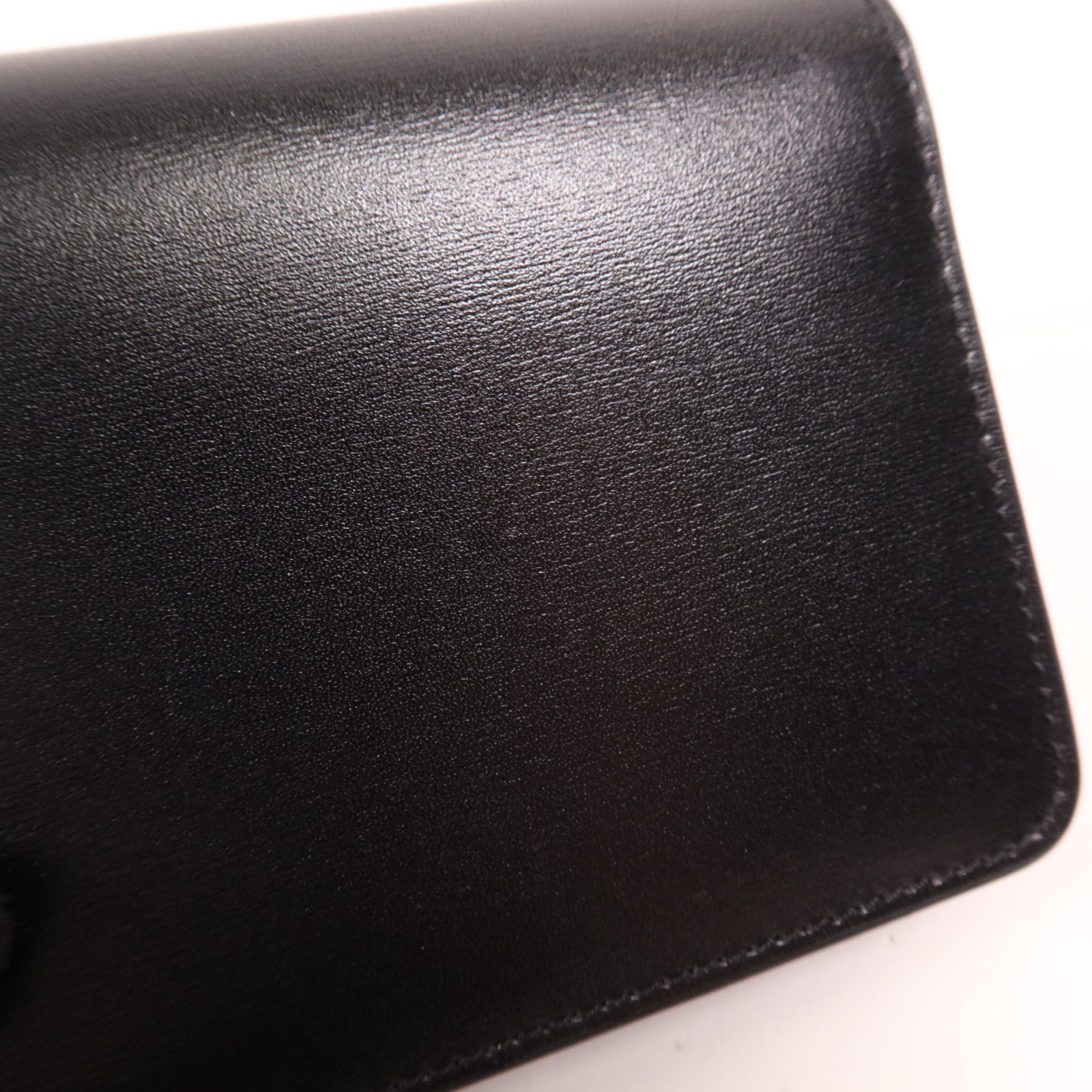 CELINE 牛皮皮革Triomphe Compact Wallet金扣錢包