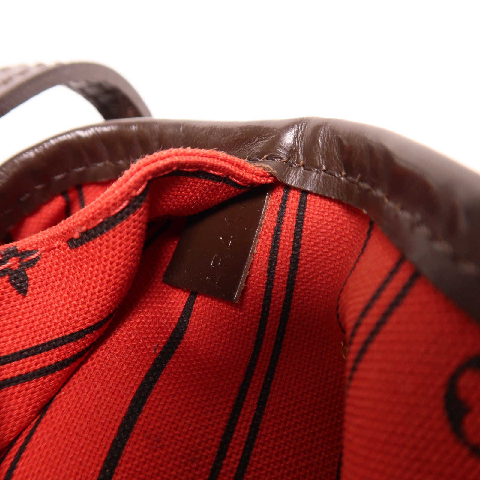 LOUIS VUITTON Damier Ebene Neverfull PM金扣手挽袋
