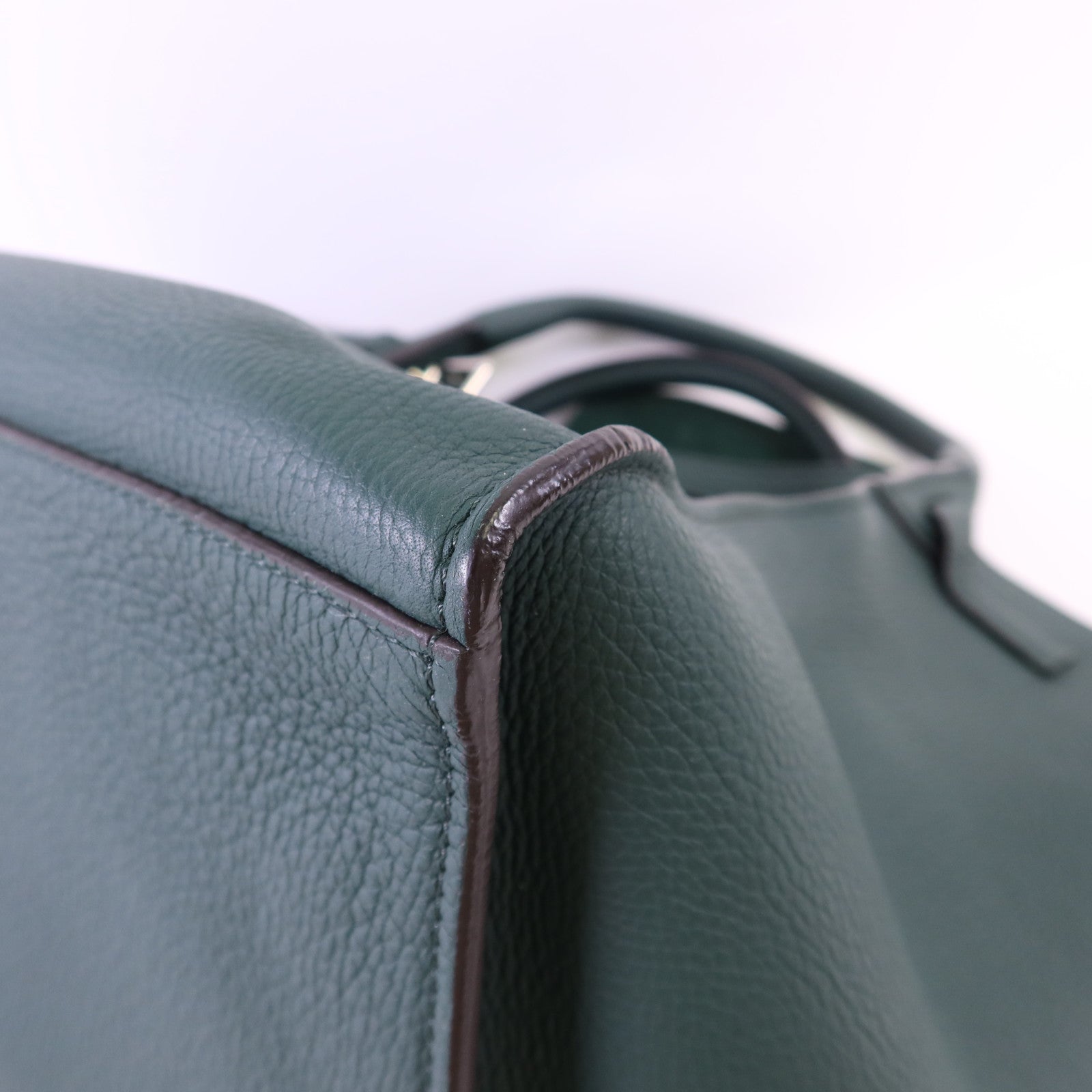 CELINE 牛皮皮革Small Big Bag銀扣肩背袋