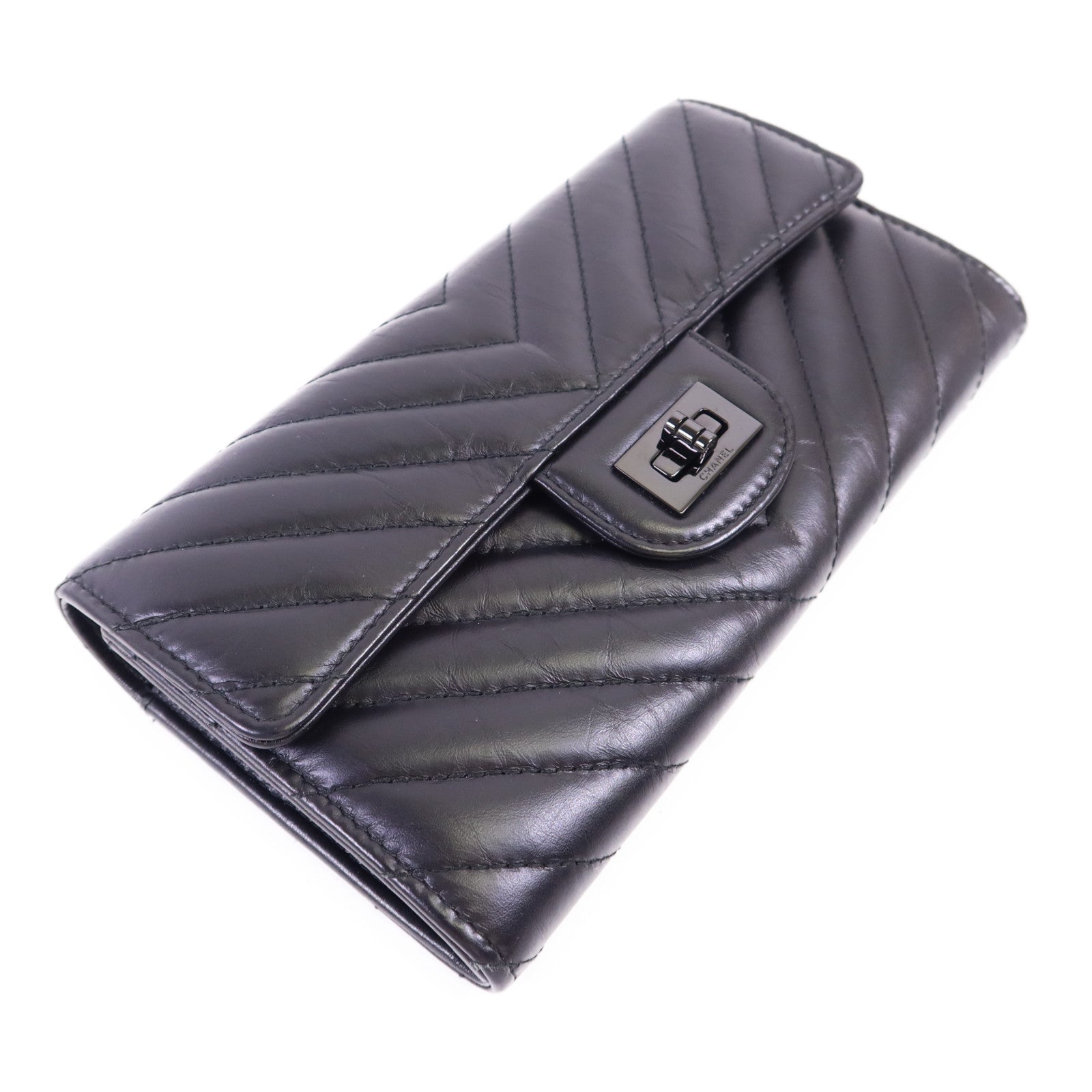 CHANEL 牛皮皮革2.55 Bifold Wallet長錢包