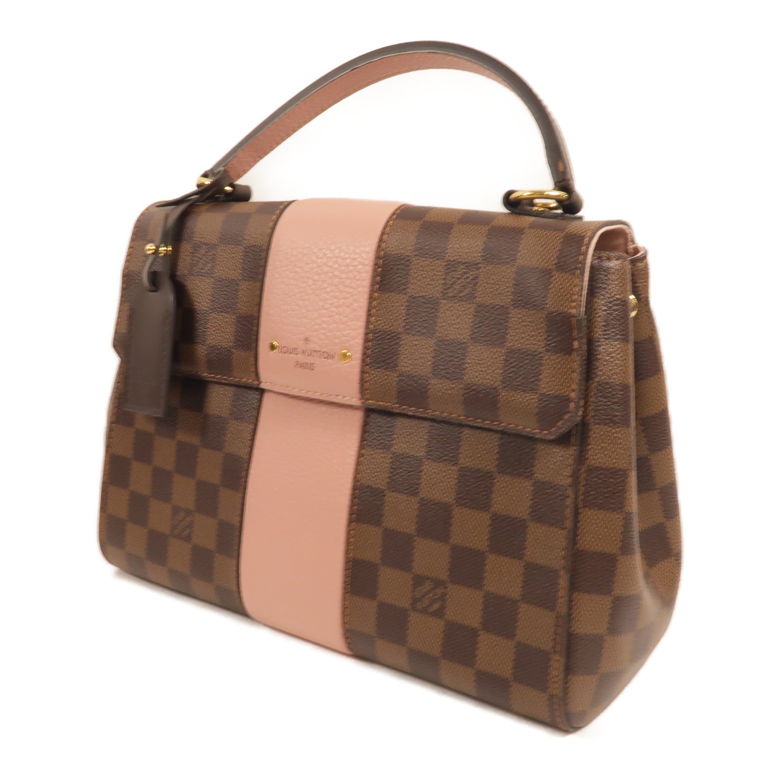 LOUIS VUITTON Damier Bond Street Magnolia金扣手挽肩背兩用袋