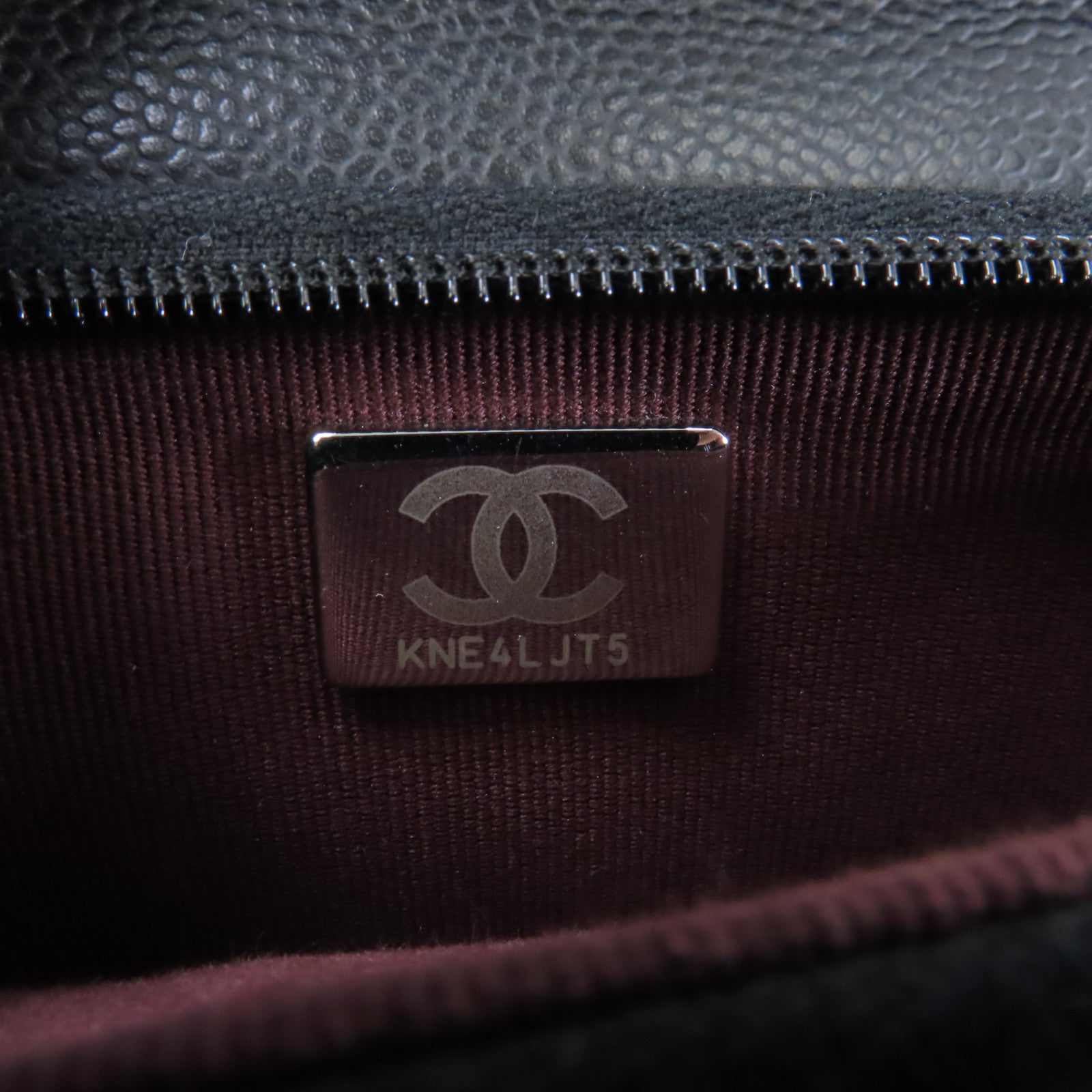 CHANEL 菱格Caviar皮革Wallet On Chain銀扣鏈帶肩背袋黑色