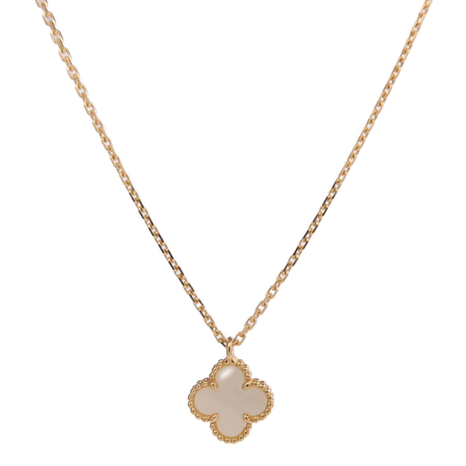 Van Cleef & Arpels 18K黃金/珍珠母貝Sweet Alhambra Pendant項鍊