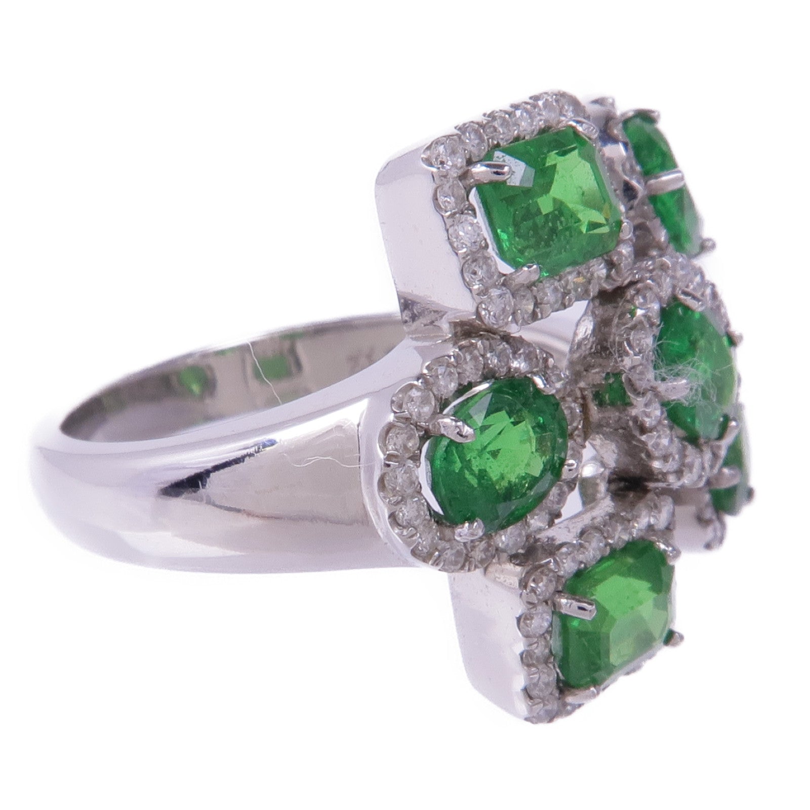 JEWELRY 14K白金Diamond Crystal Ring鑽石/水晶戒指US#7