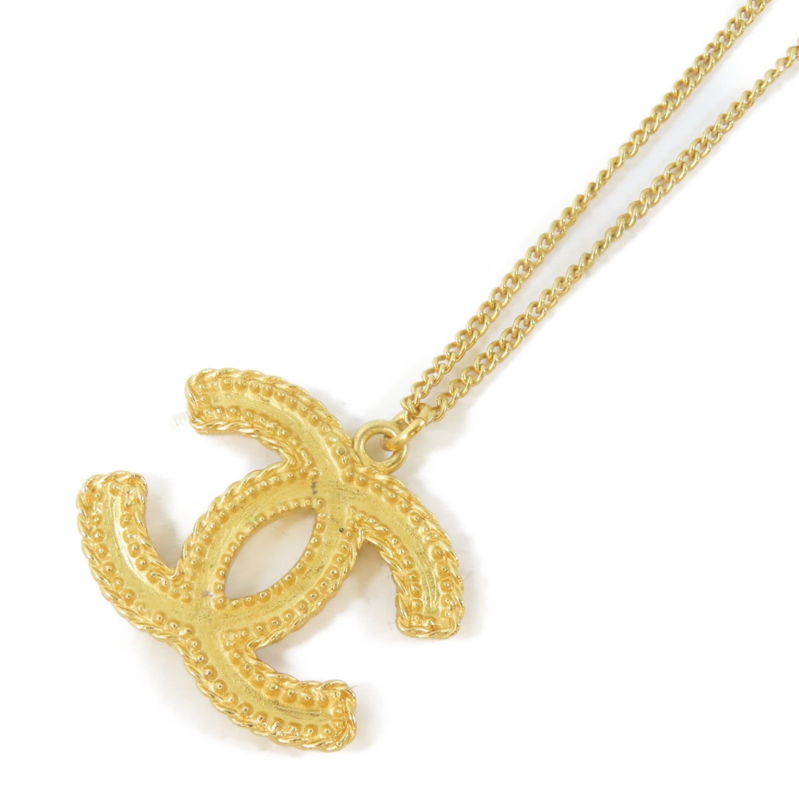 CHANEL 金屬Colink Necklace項鍊金色#60cm