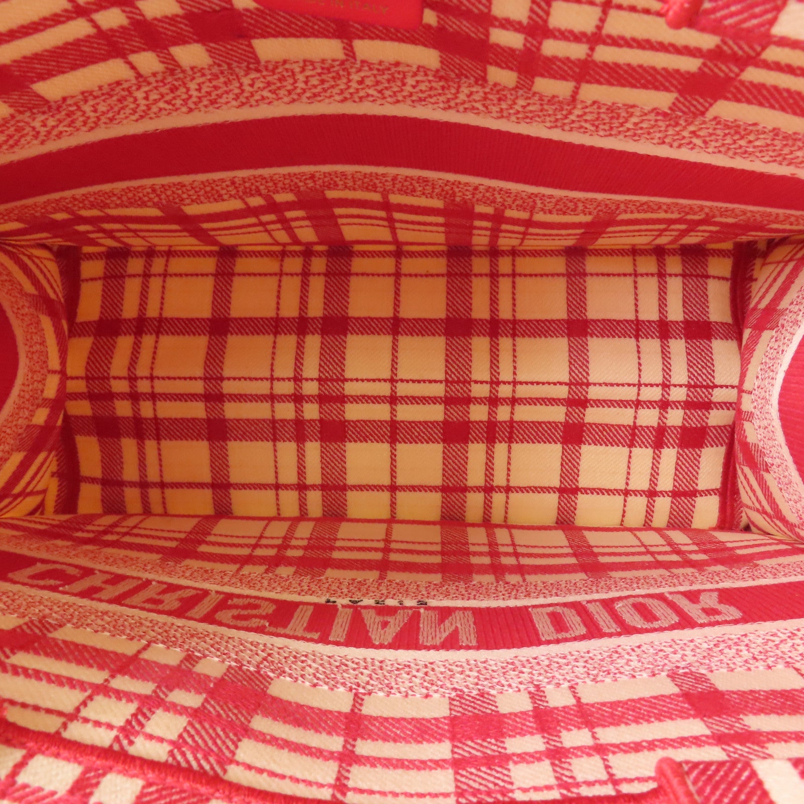 Dior CD Book Tote Canvas Red White