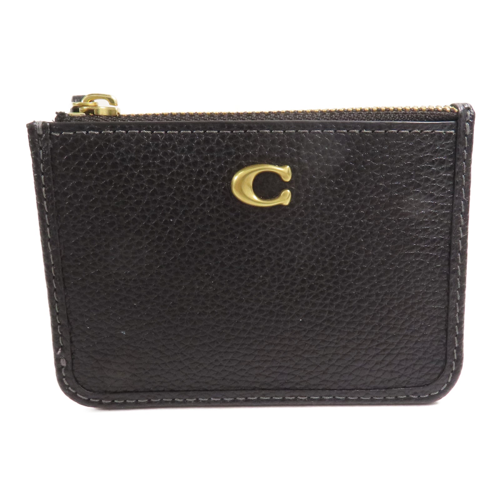 COACH 牛皮皮革Card/Coin Case金扣零錢包/卡片套