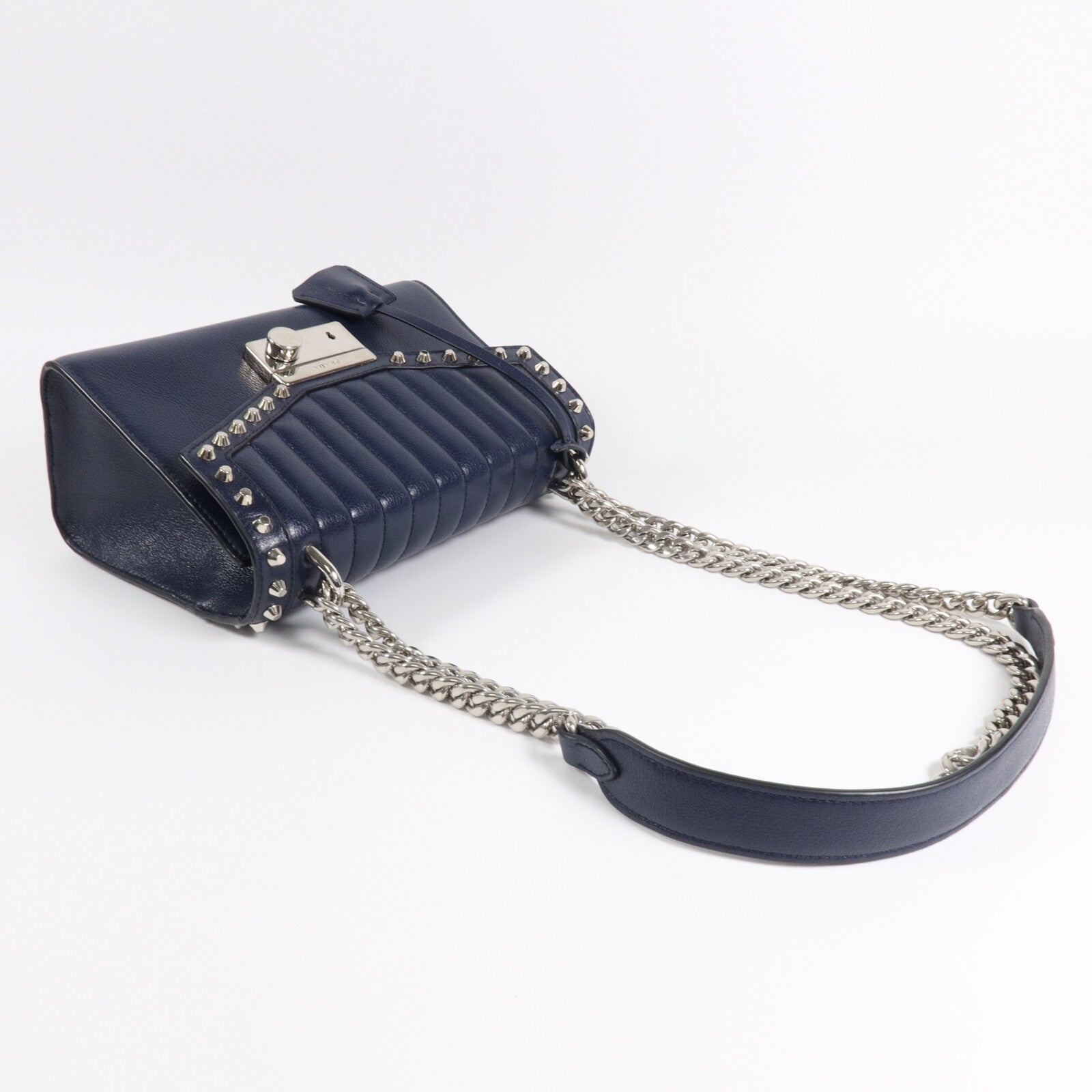 PRADA 牛皮皮革Studded Padlock肩背袋