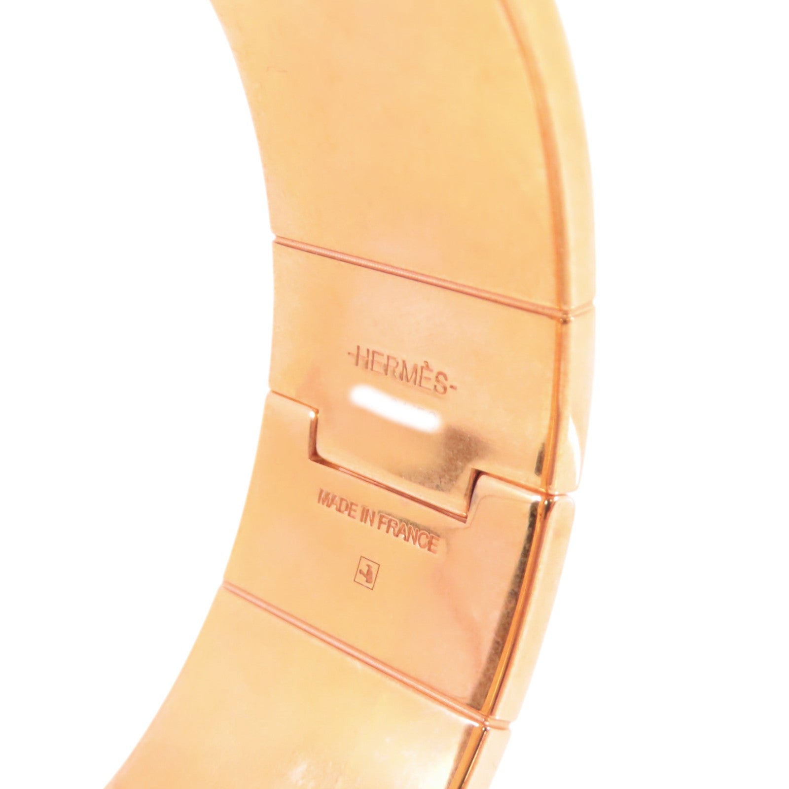 HERMES GHW Bracelet Bangle Metal Enamel
