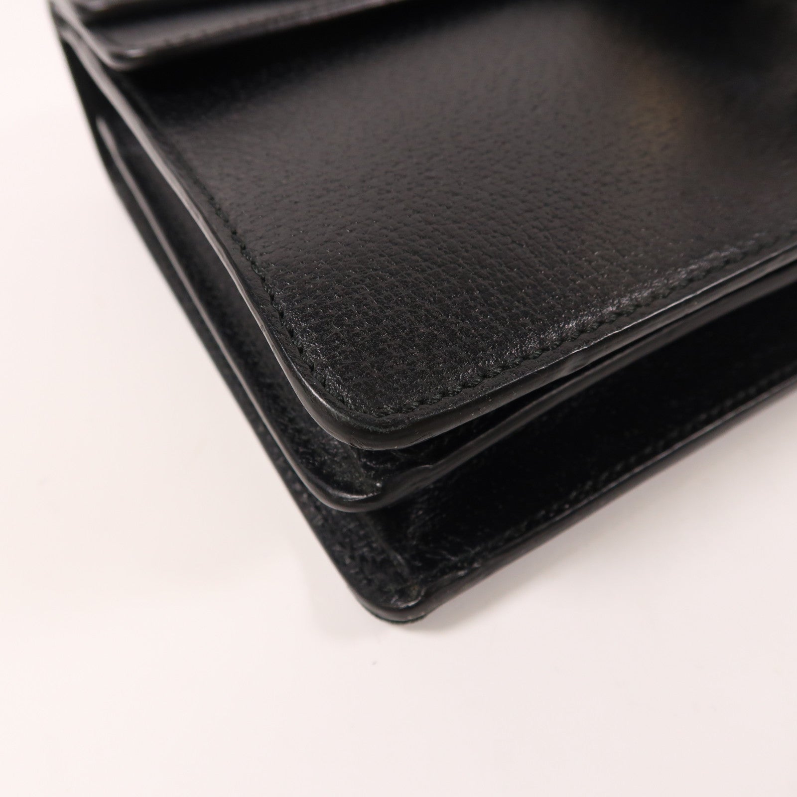 GUCCI 牛皮皮革Dionysus鏈帶肩背袋黑色