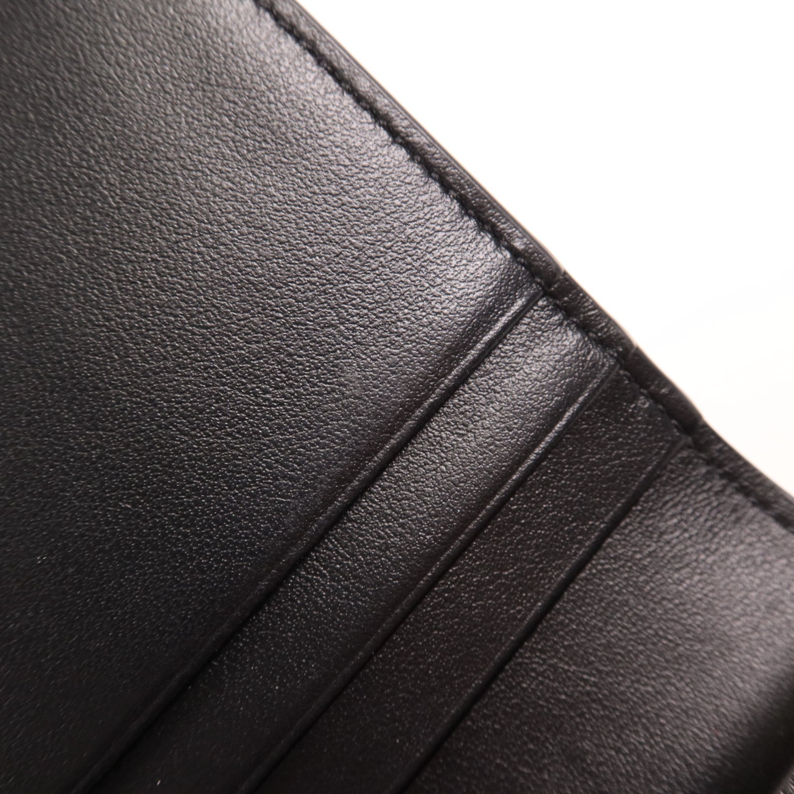 CELINE 牛皮皮革Triomphe Compact Wallet金扣錢包