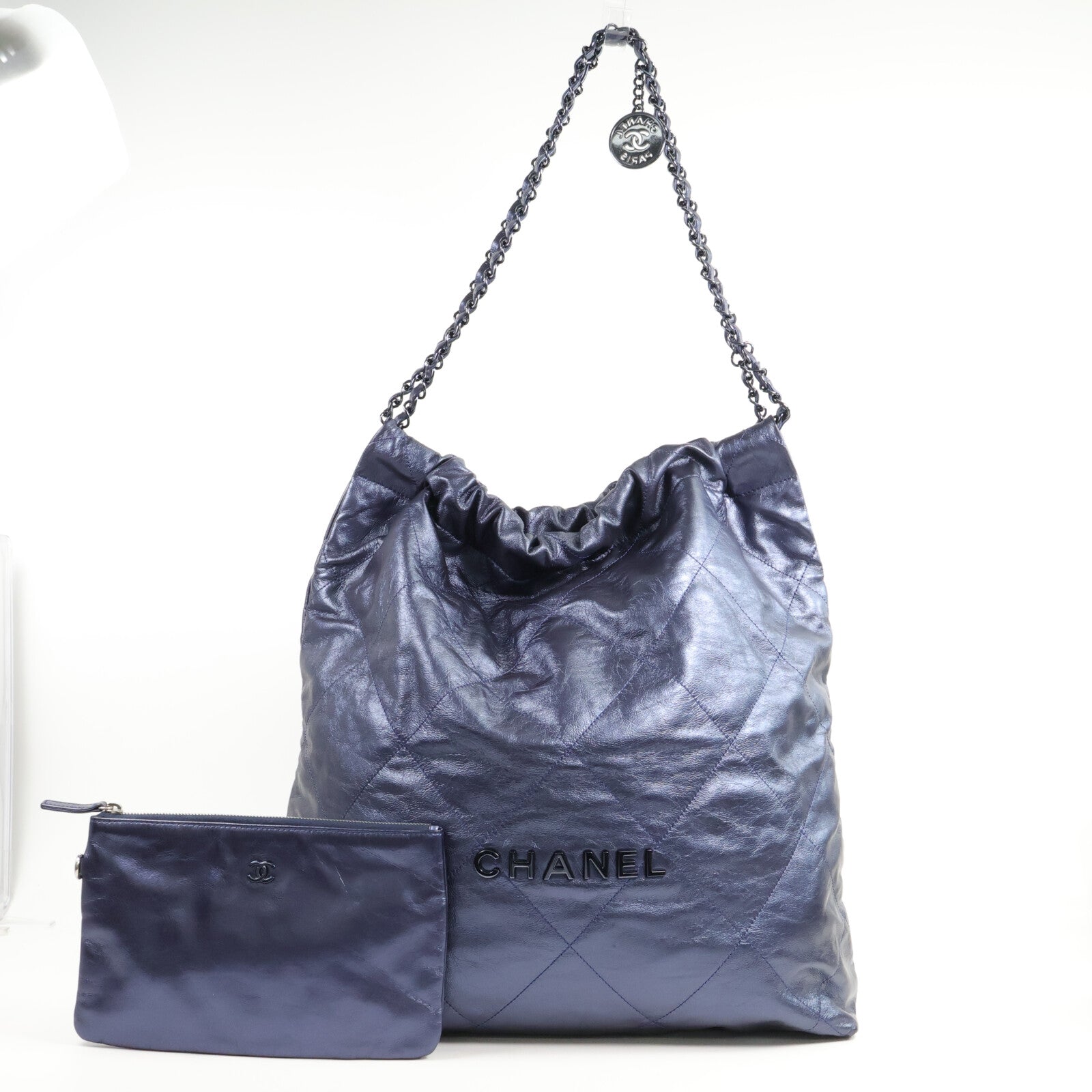 CHANEL 牛皮皮革Chanel 22 Large鏈帶肩背袋