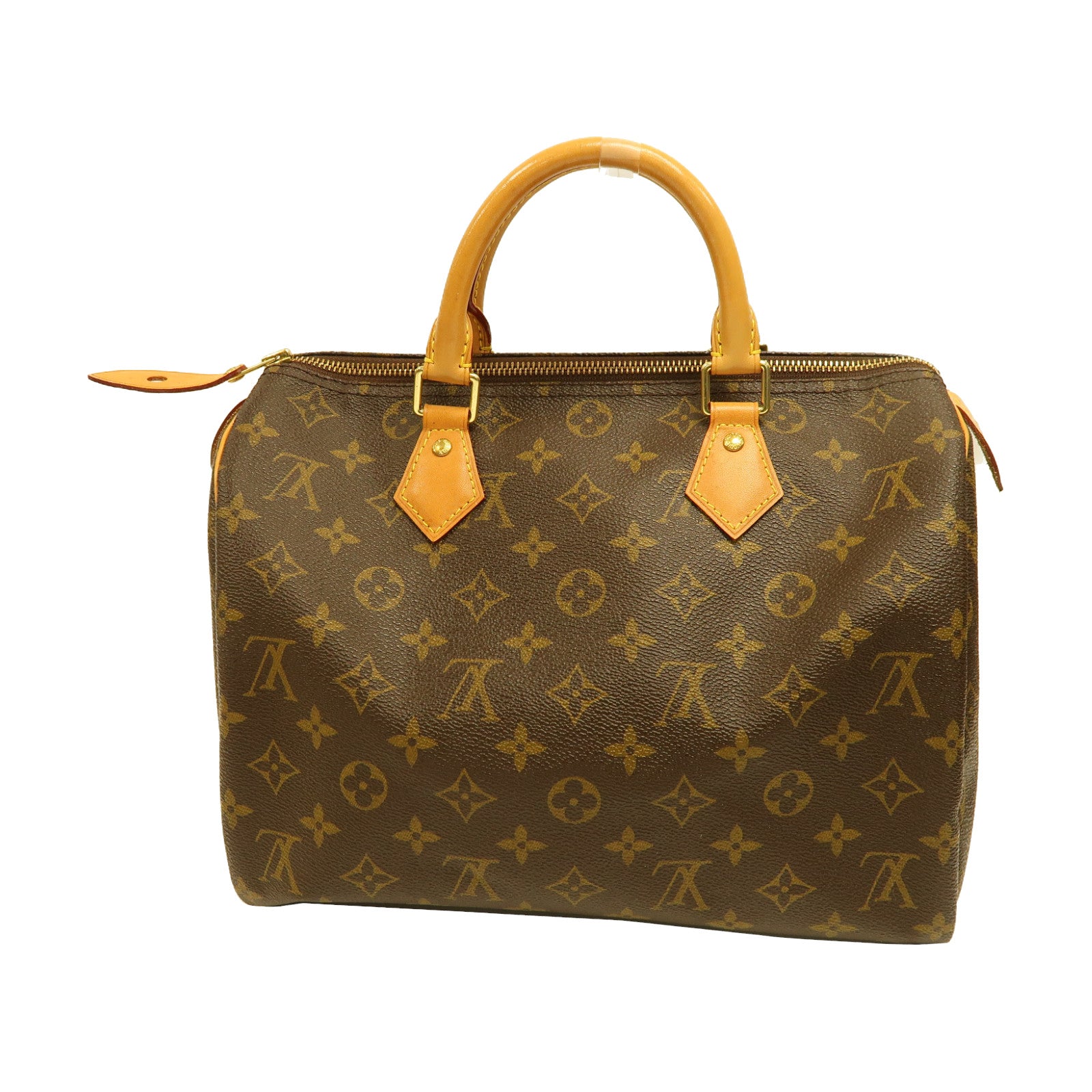 LOUIS VUITTON Monogram Speedy 30金扣手挽袋啡色