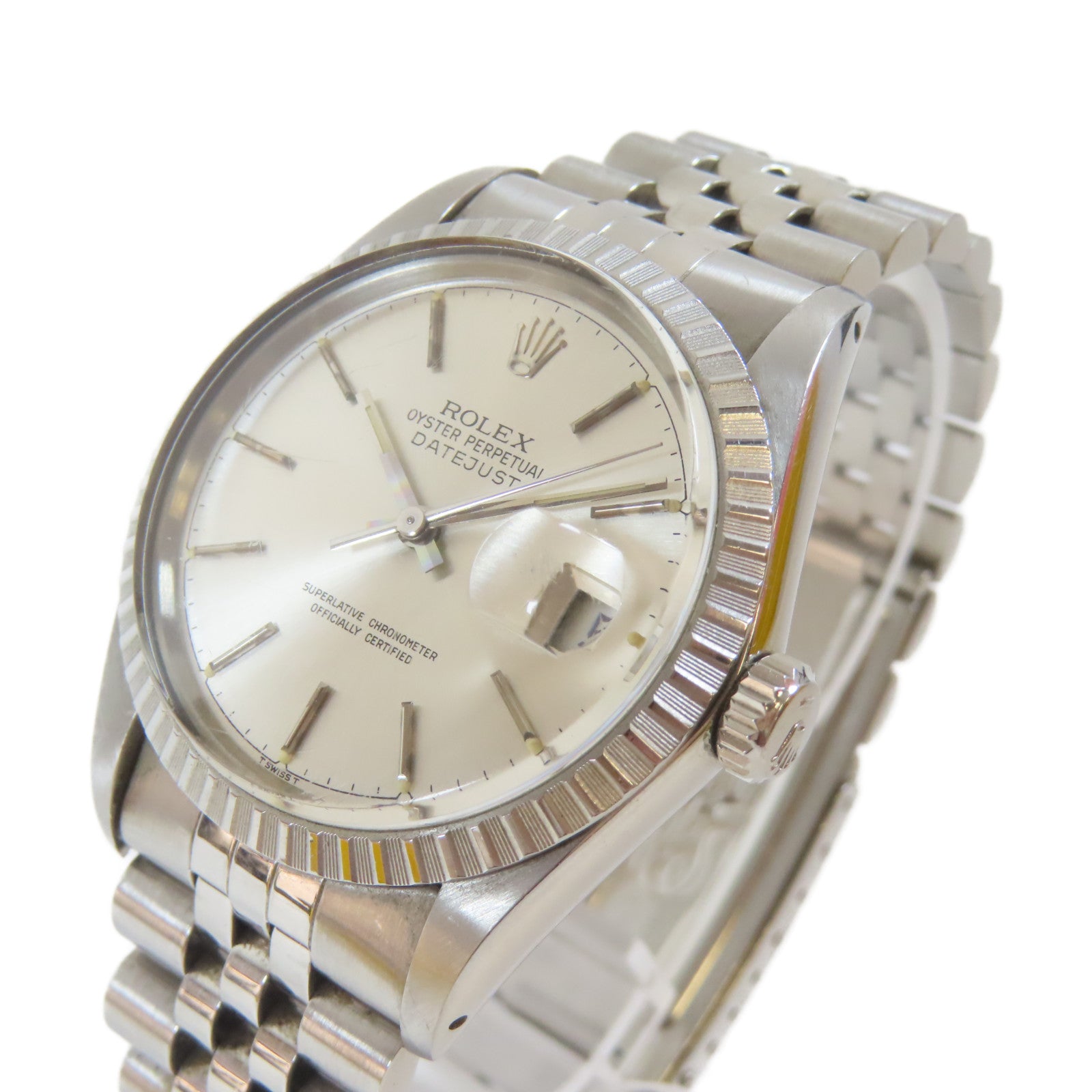 ROLEX Datejust不鏽鋼手錶自動機芯銀色