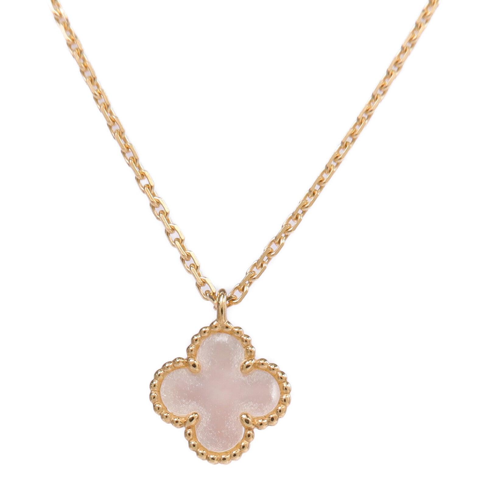 Van Cleef & Arpels 18K黃金/珍珠母貝Sweet Alhambra Pendant項鍊