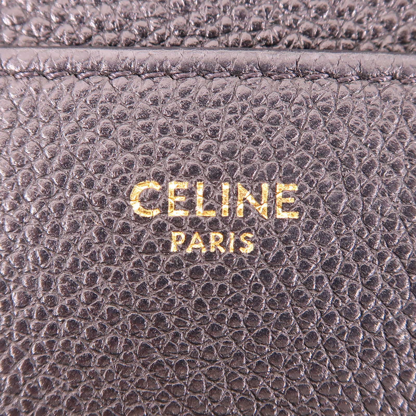 CELINE 牛皮皮革Sangle Bucket Bag金扣肩背袋