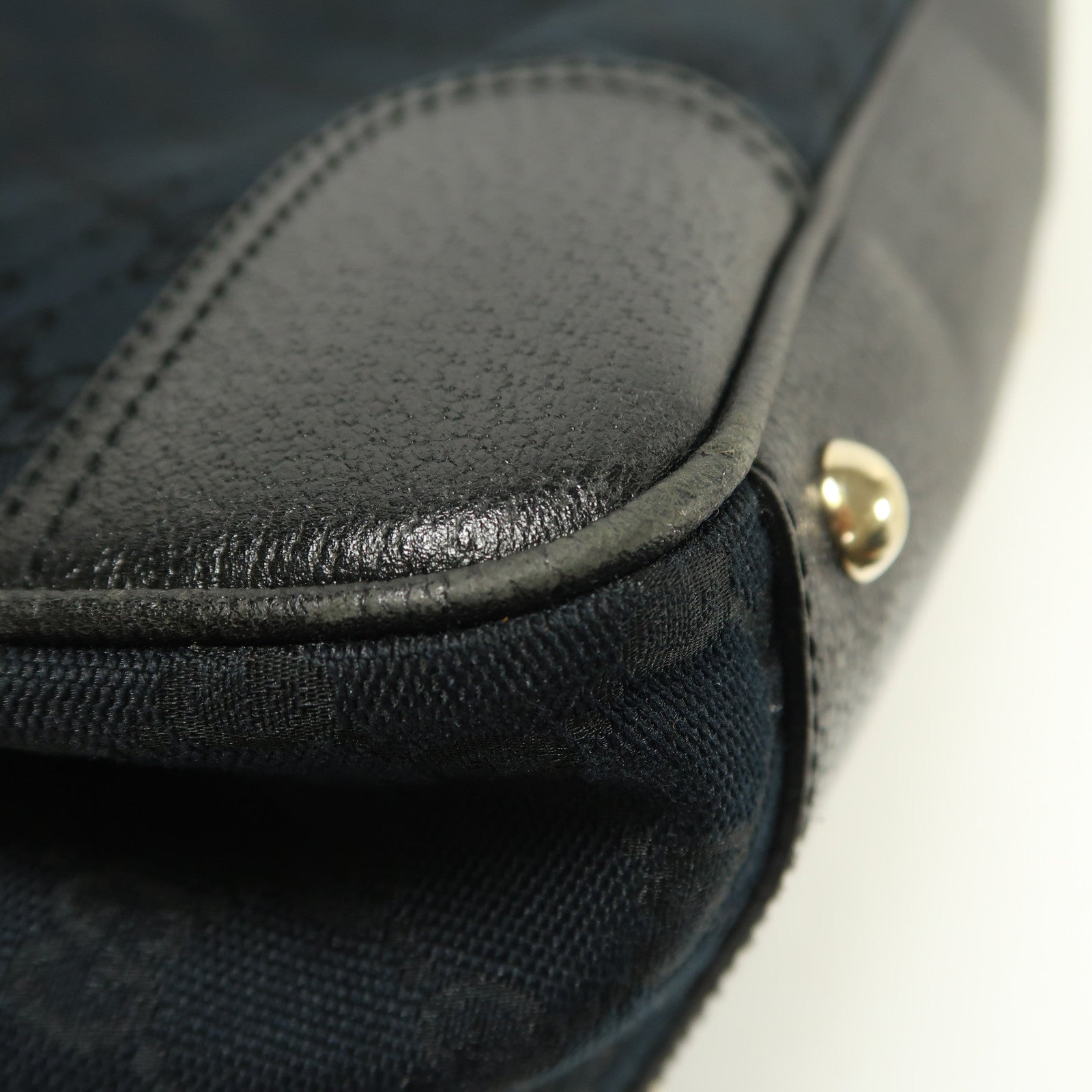 GUCCI 帆布/皮革Shoulder Bag金扣肩背袋