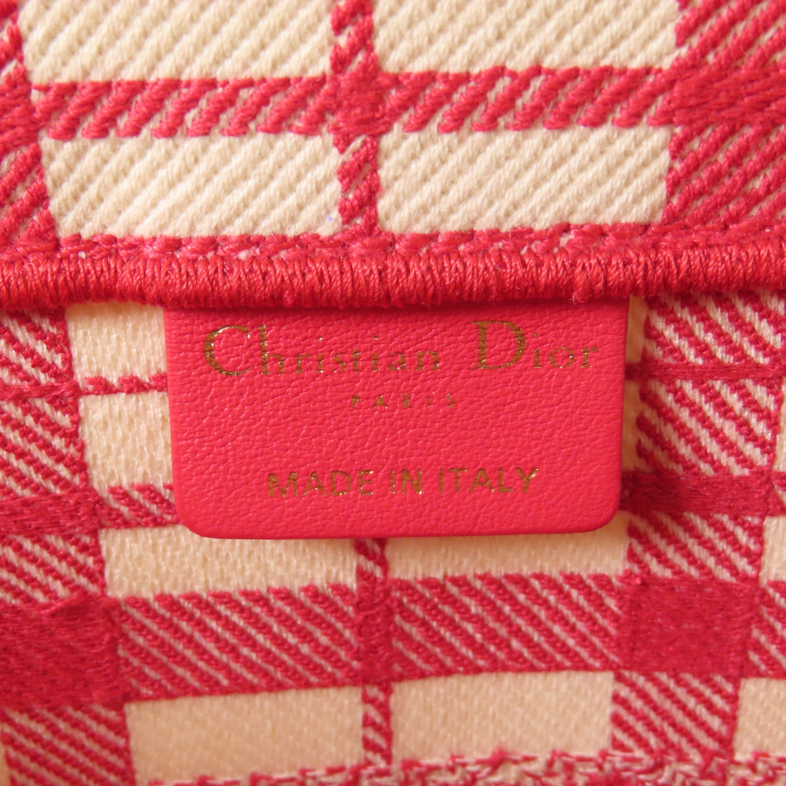Dior CD Book Tote Canvas Red White