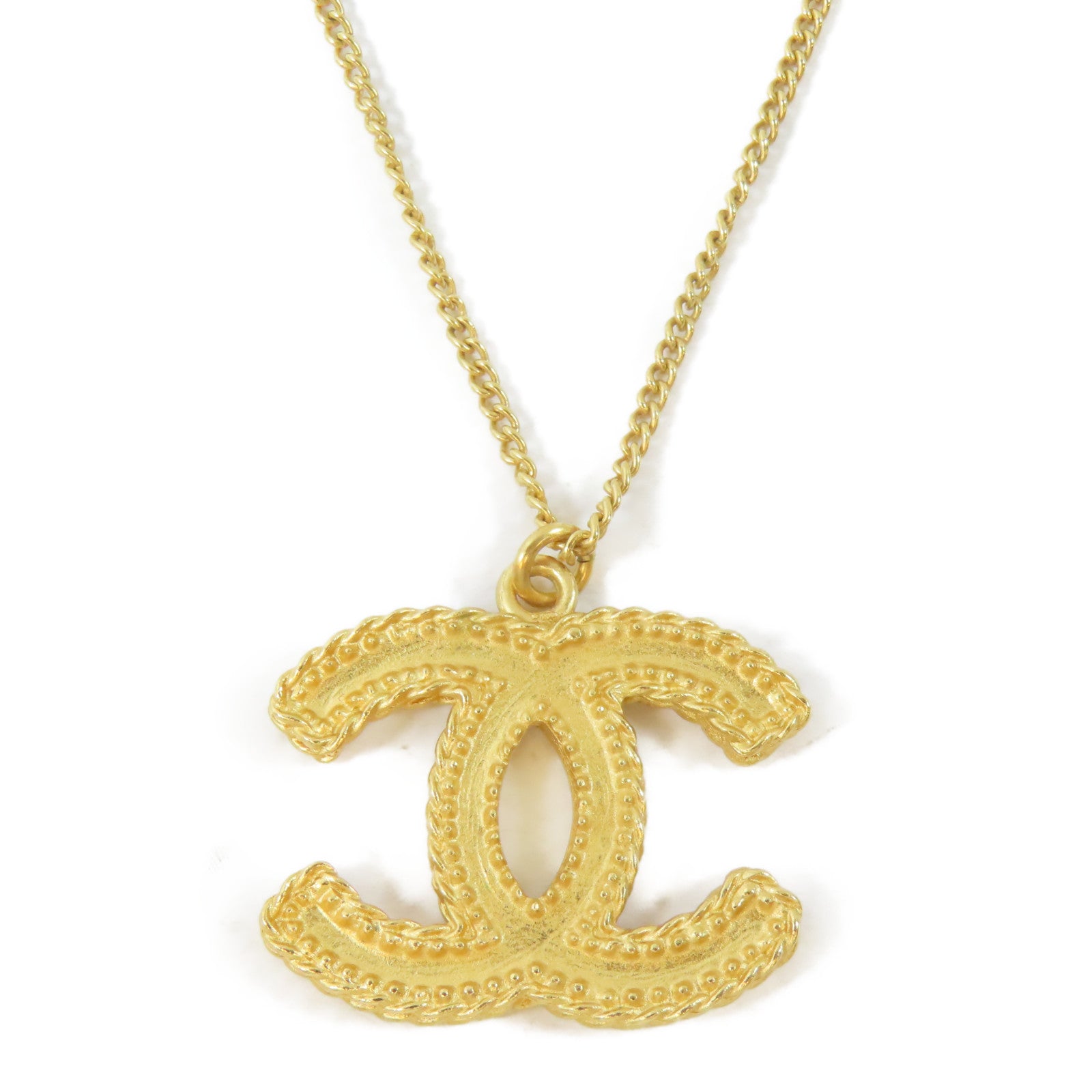 CHANEL 金屬Colink Necklace項鍊金色#60cm