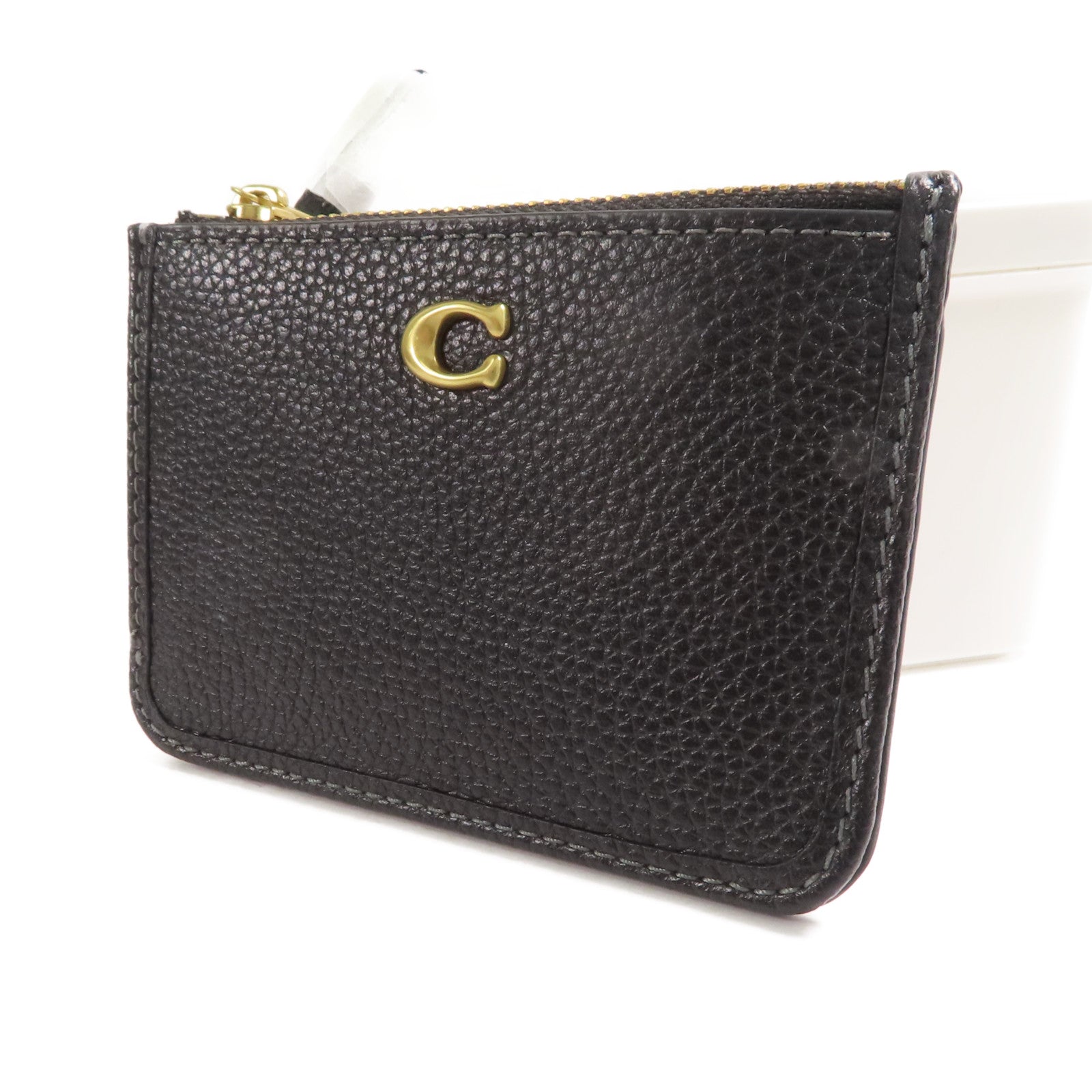 COACH 牛皮皮革Card/Coin Case金扣零錢包/卡片套